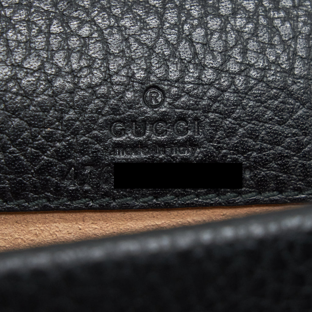 GUCCI SUPER MINI DIONYSUS BAG BLACK WITH SHW