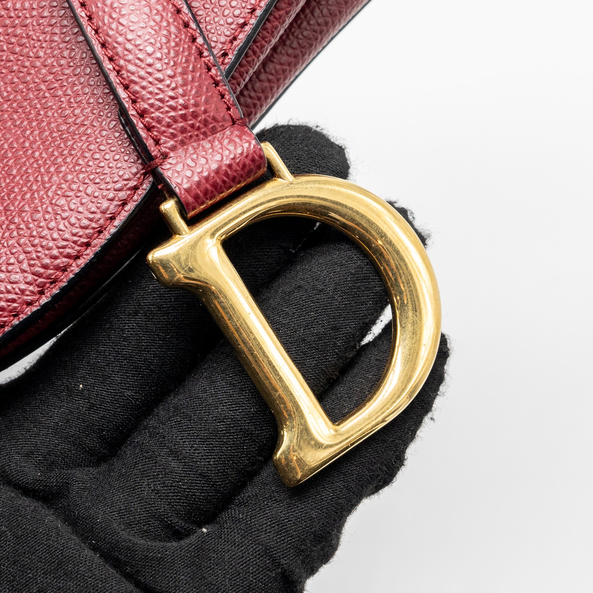 DIOR MINI SADDLE BAG CALFSKIN RED GHW