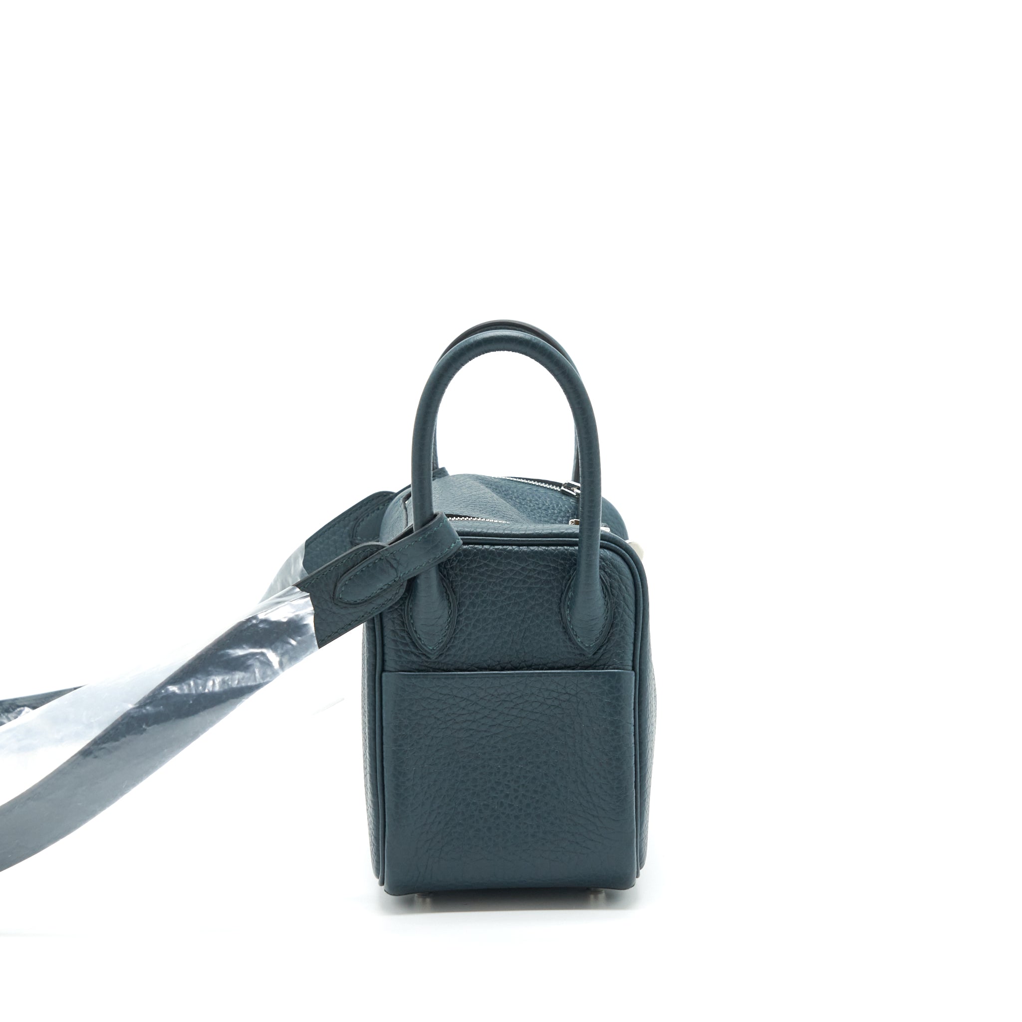 HERMES MINI LINDY CLEMENCE VERT CYPRES SHW