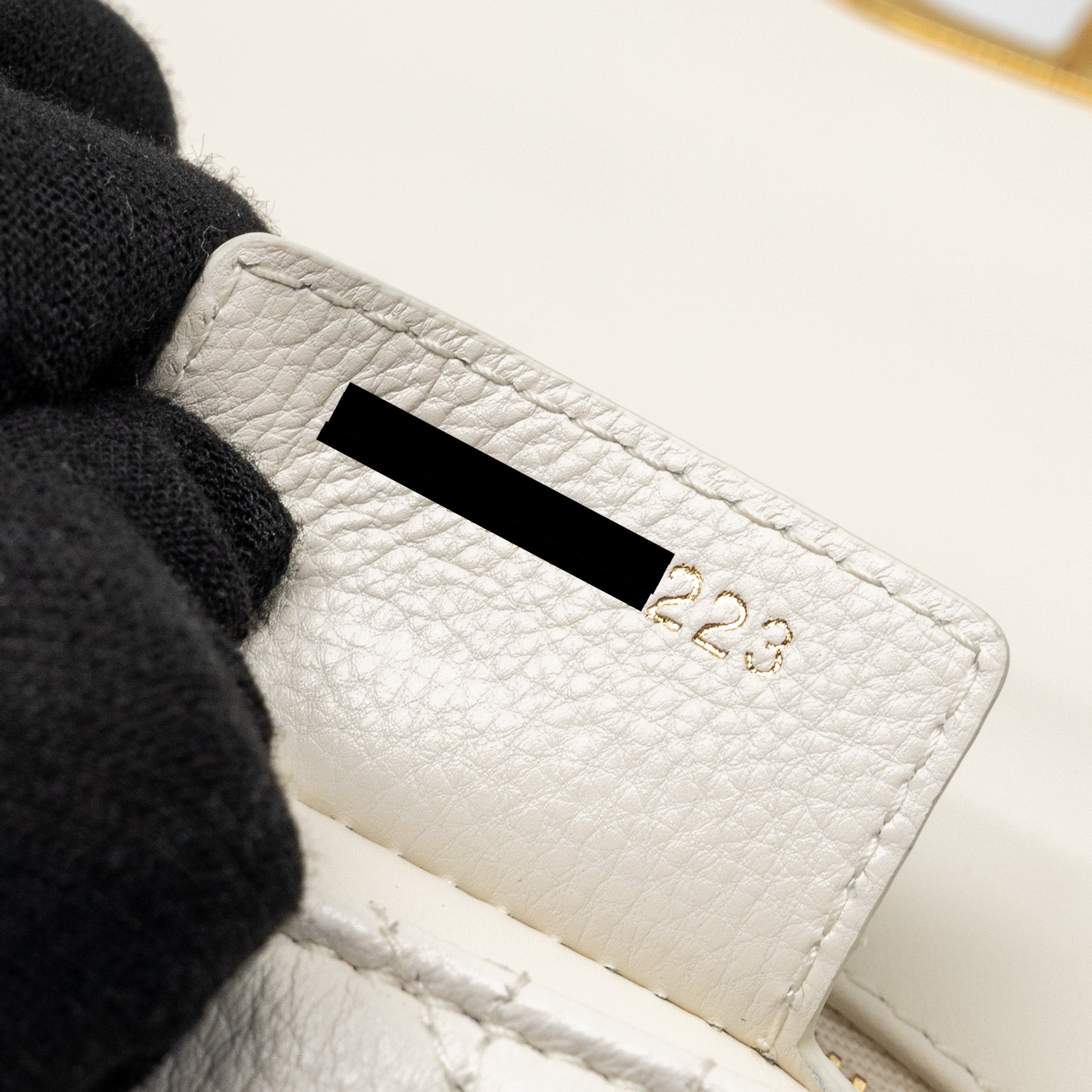 DIOR CARO S FLAP BAG CALFSKIN WHITE GHW