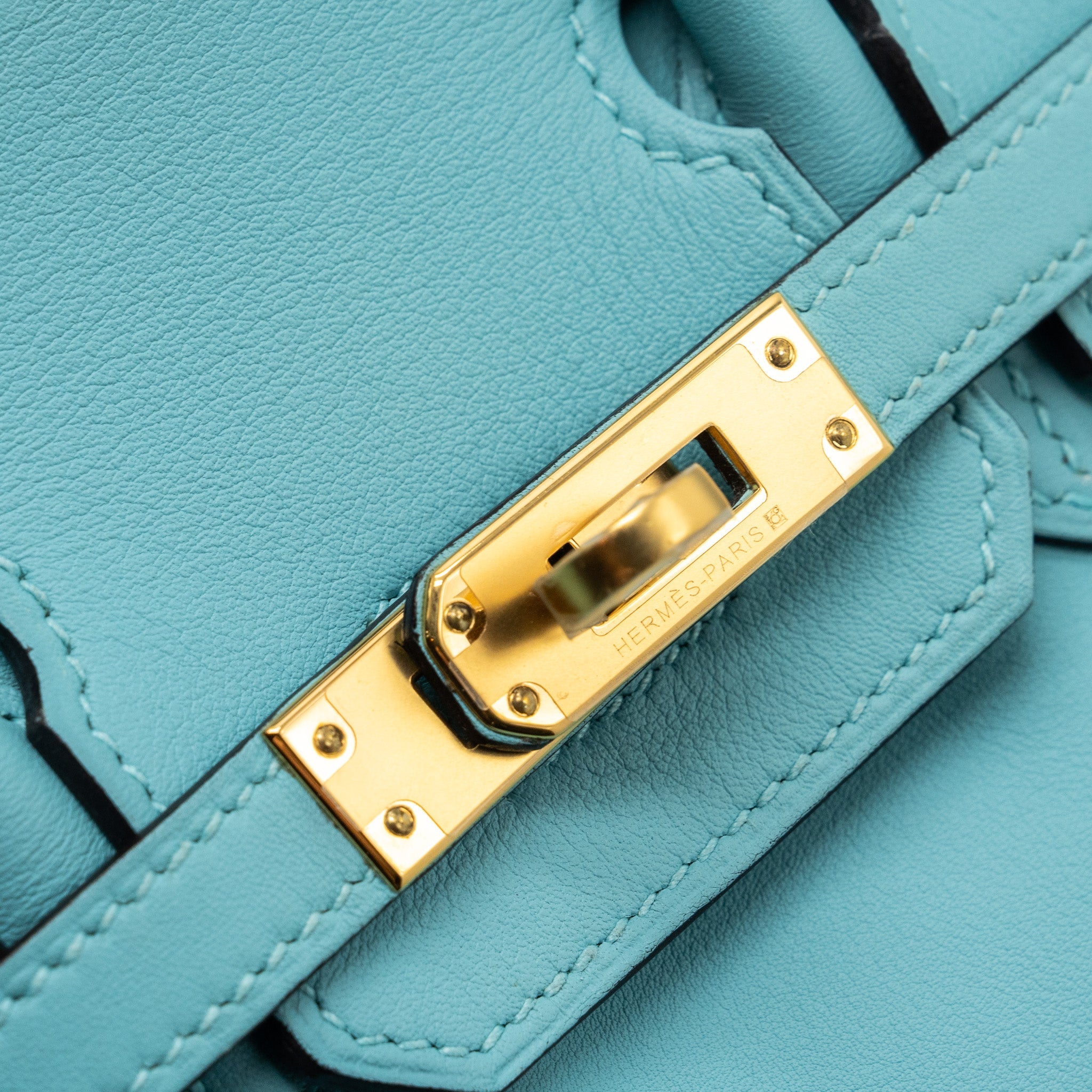 HERMES BIRKIN 25 SWIFT 3P BLUE ATOLL GHW