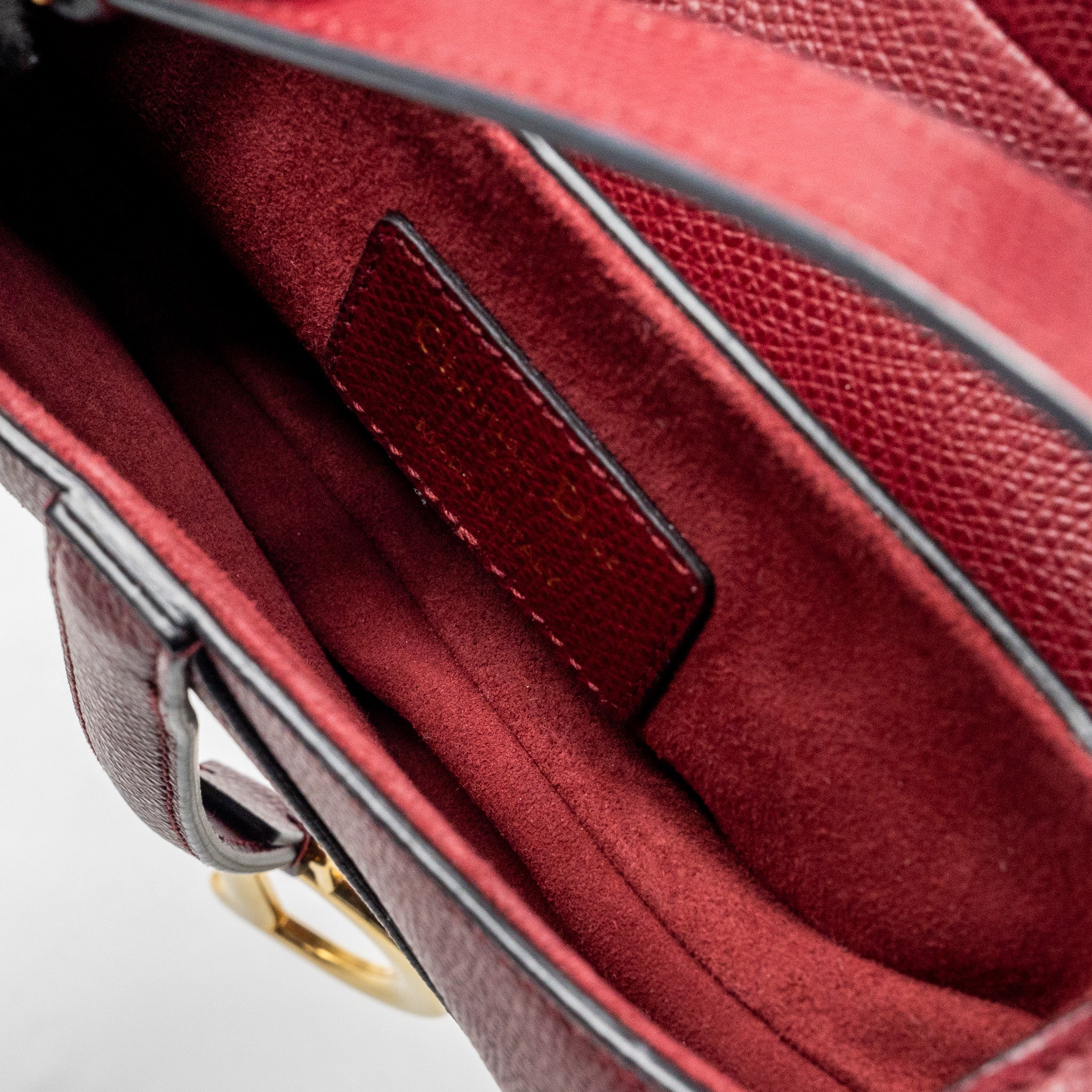 DIOR MINI SADDLE BAG CALFSKIN RED GHW