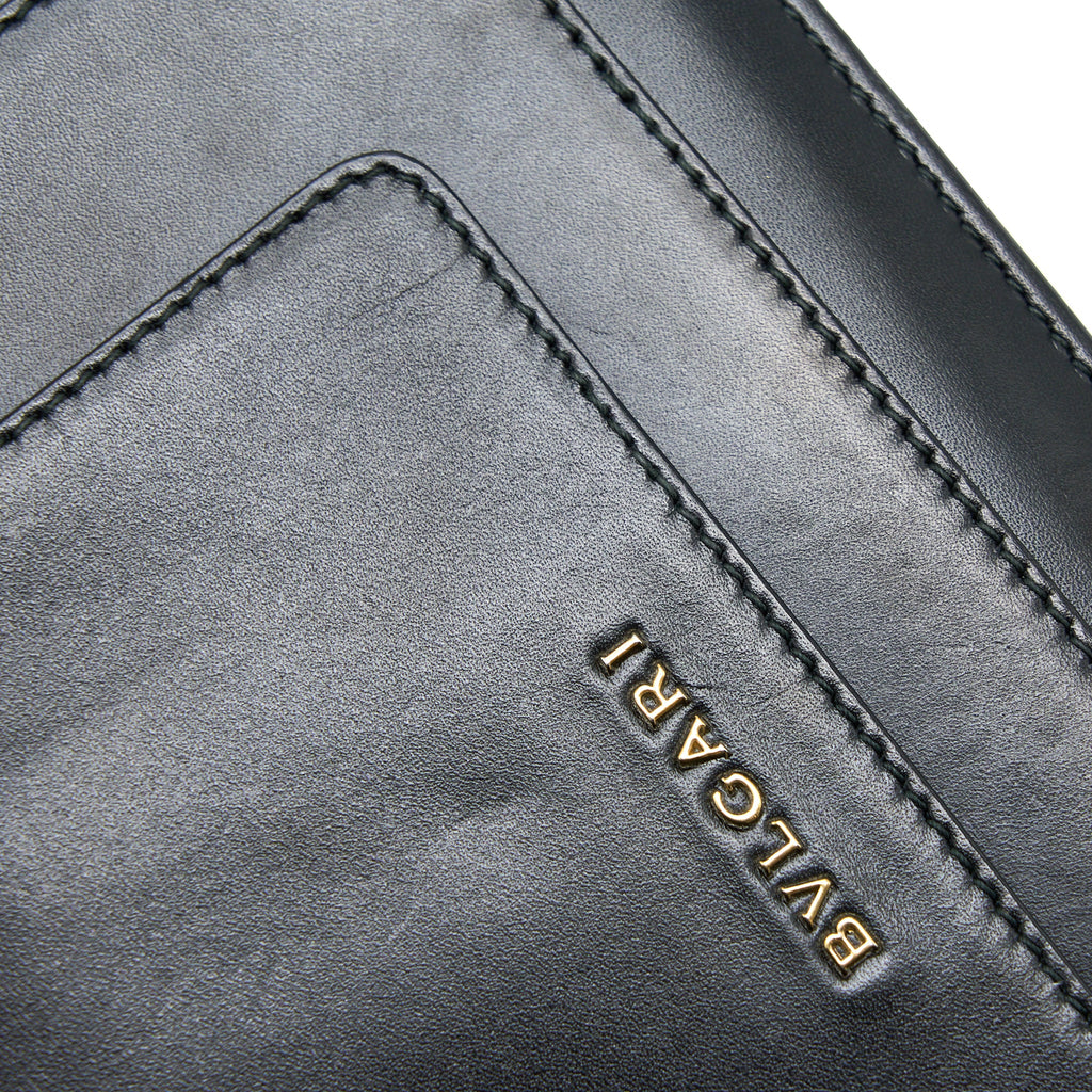 BVLGARI SERPENTI CLUTCH WITH CHAIN CALFSKIN BLACK GHW