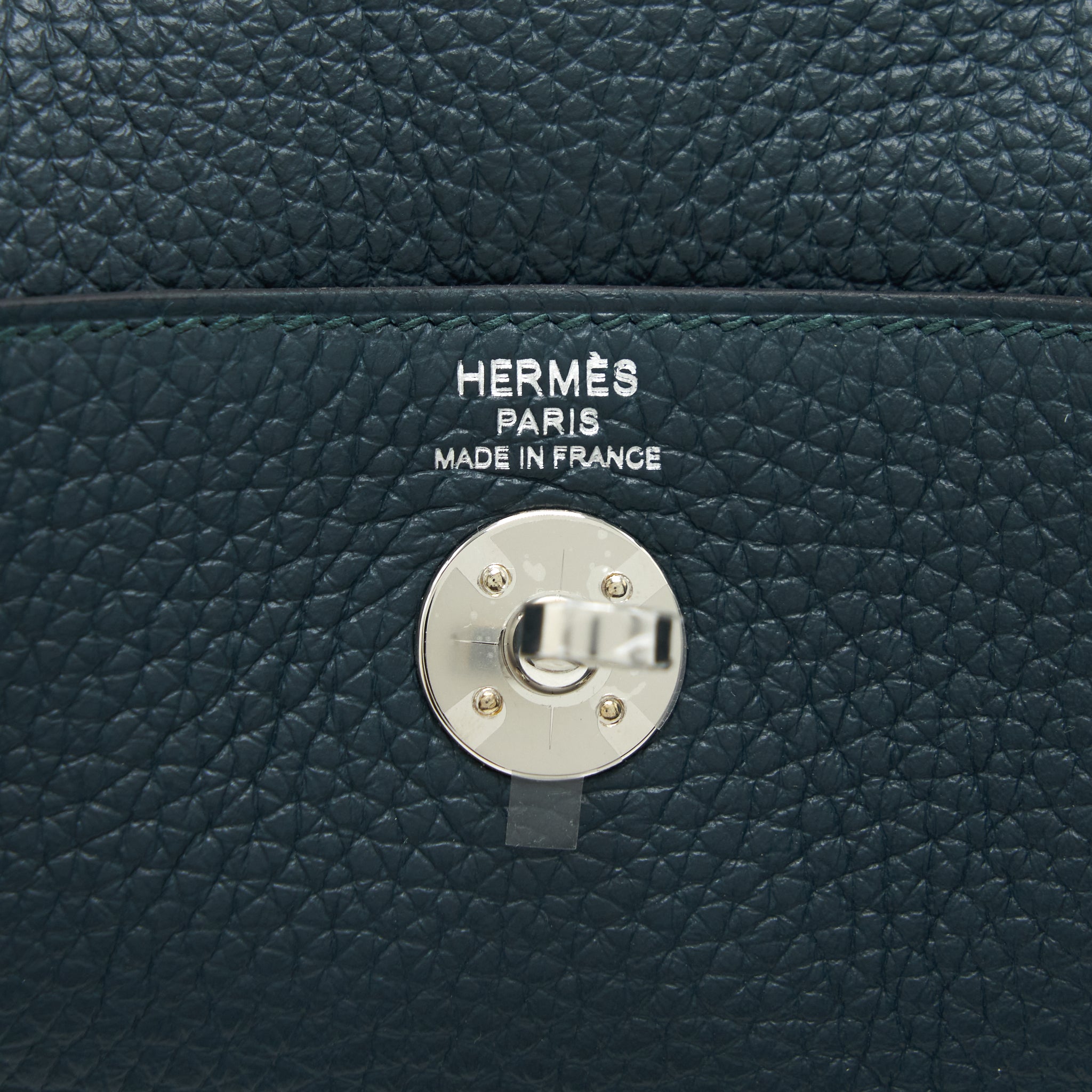 HERMES MINI LINDY CLEMENCE VERT CYPRES SHW