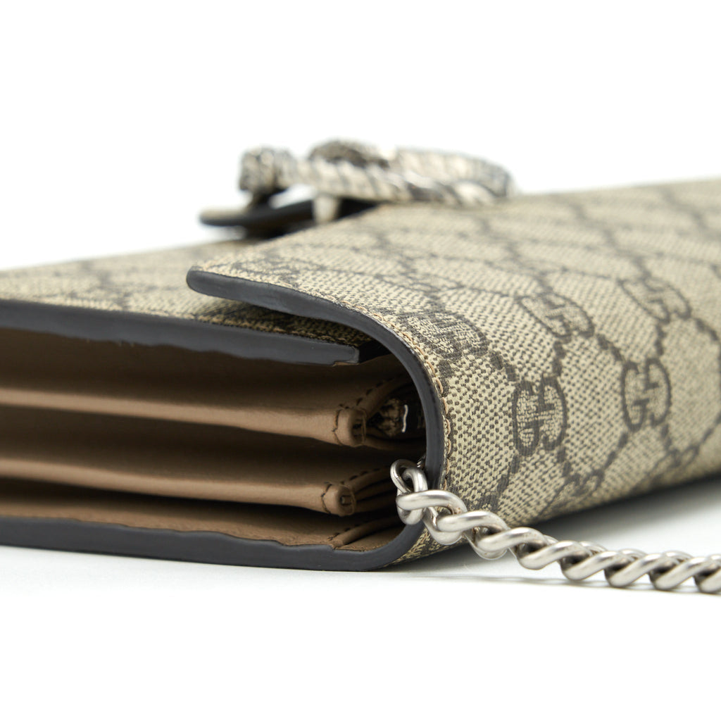GUCCI DIONYSUS GG SUPREME CHAIN WALLET SHW