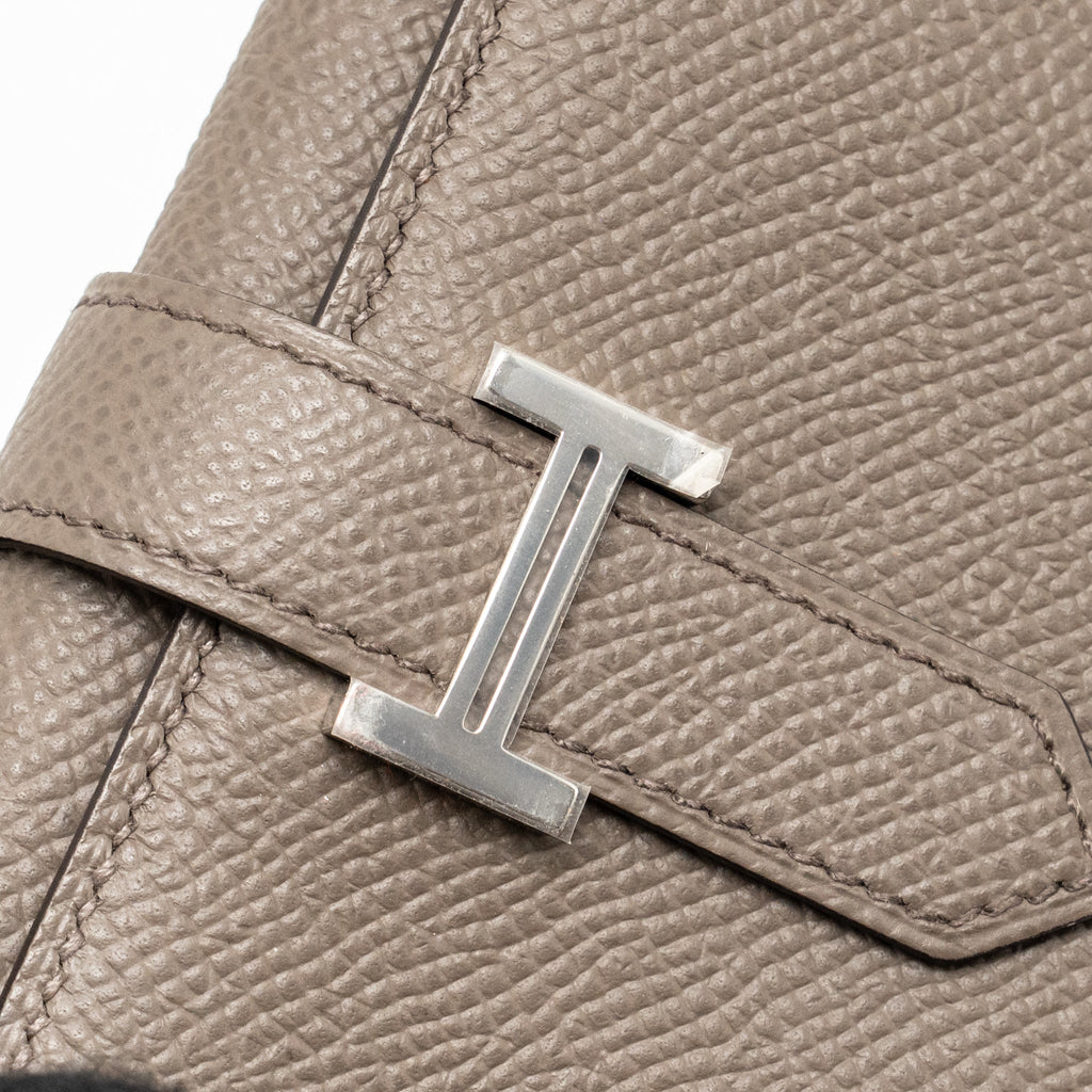 HERMES BEARN COMPACT WALLET EPSOM GRIS ETAIN SHW