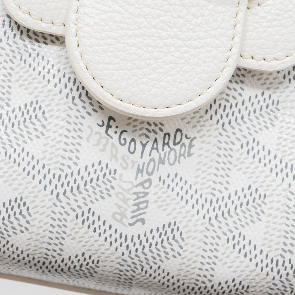 GOYARD MINI SAIGON CANVAS/ CALFSKIN WHITE SHW