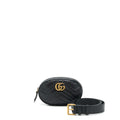 GUCCI GG MARMONT MATELASSE BELT BAG BLACK GHW