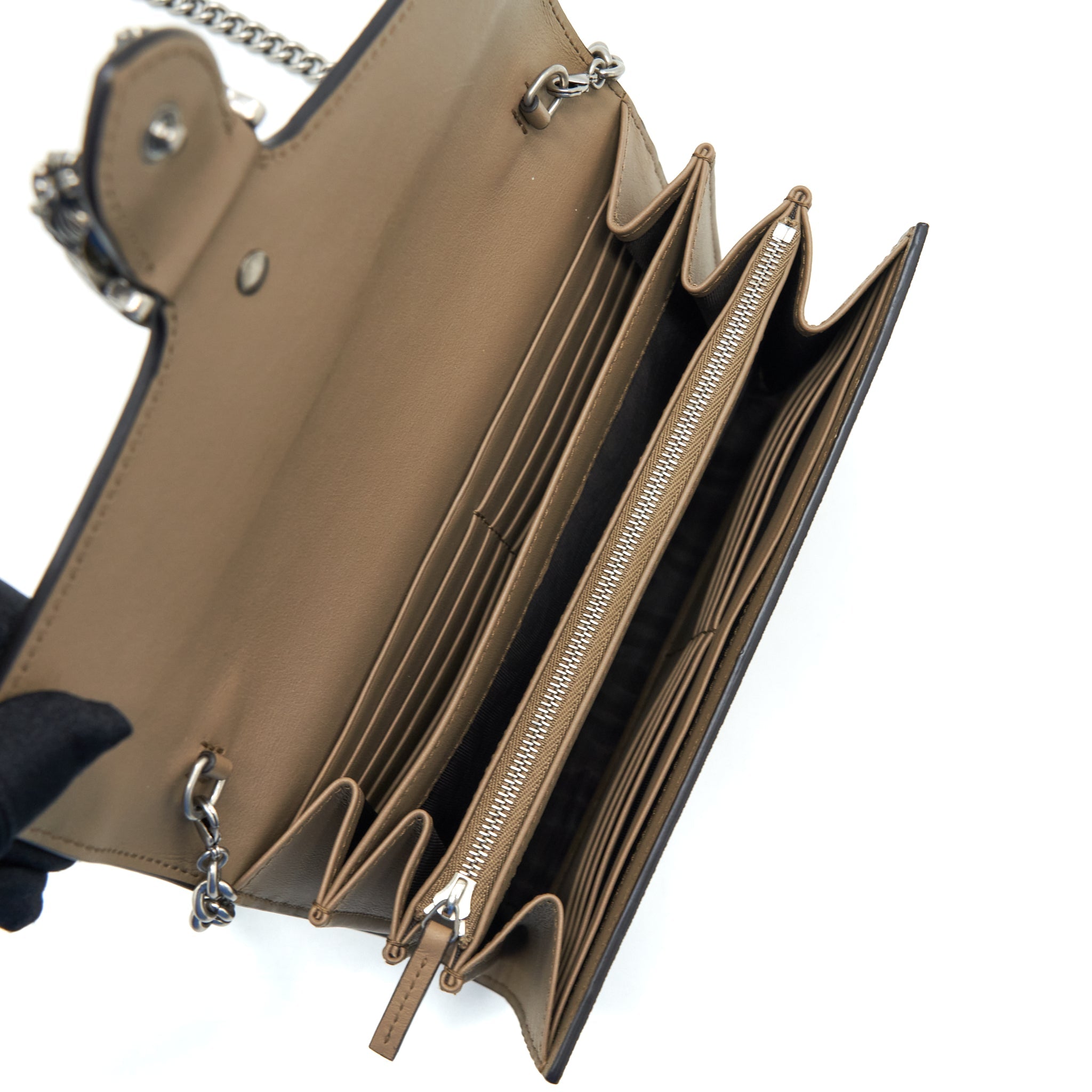 GUCCI DIONYSUS GG SUPREME CHAIN WALLET SHW