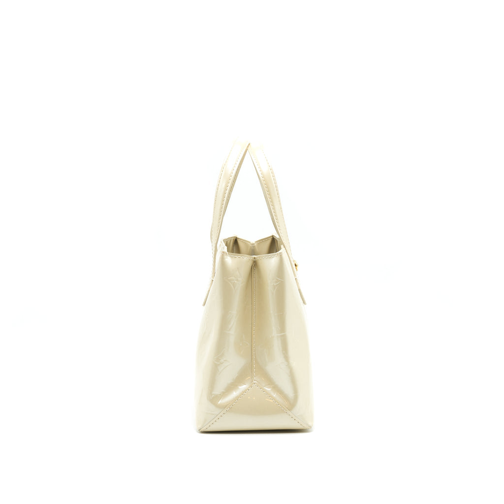LOUIS VUITTON BEIGE MONOGRAM VERNIS WILSHIRE PM BAG