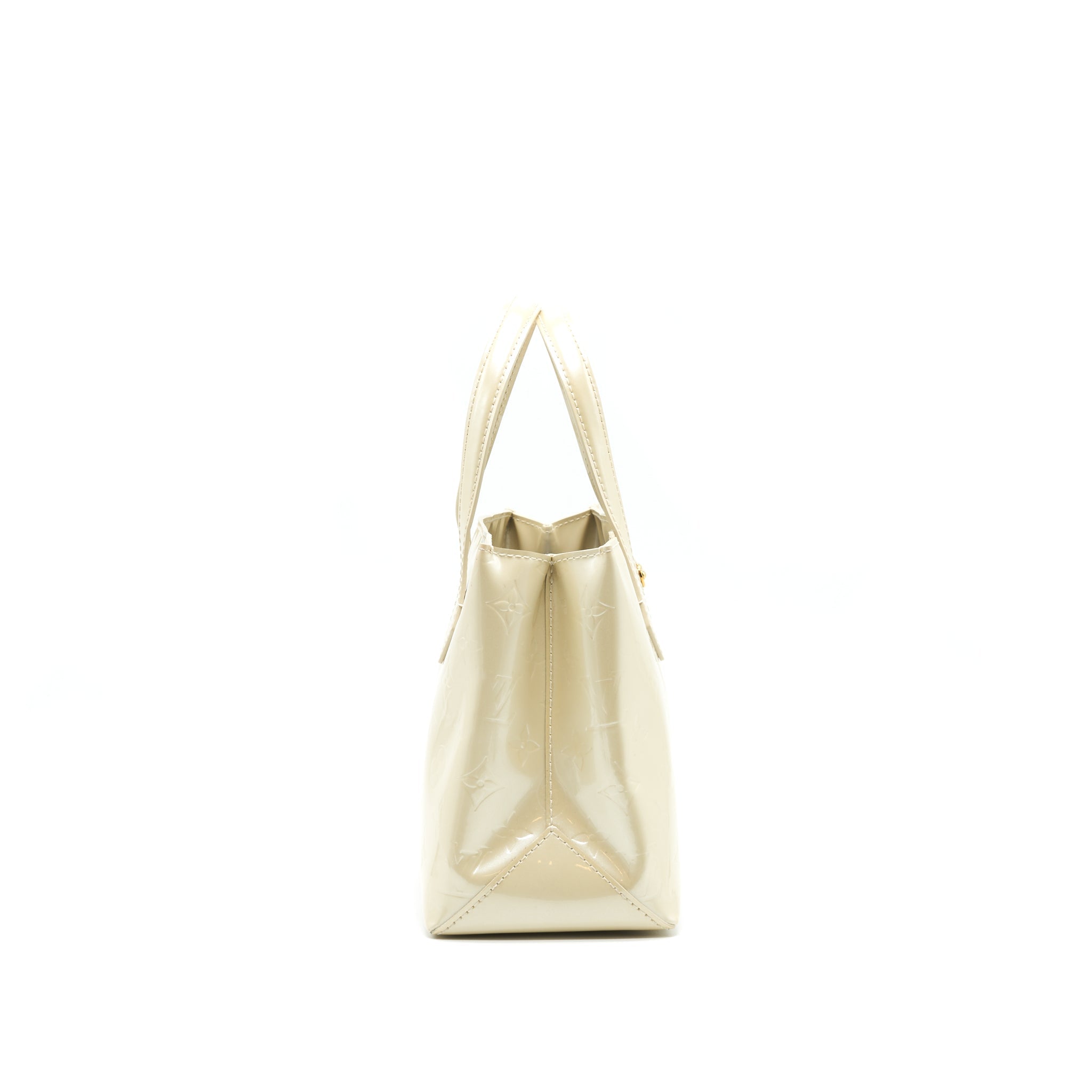 LOUIS VUITTON BEIGE MONOGRAM VERNIS WILSHIRE PM BAG