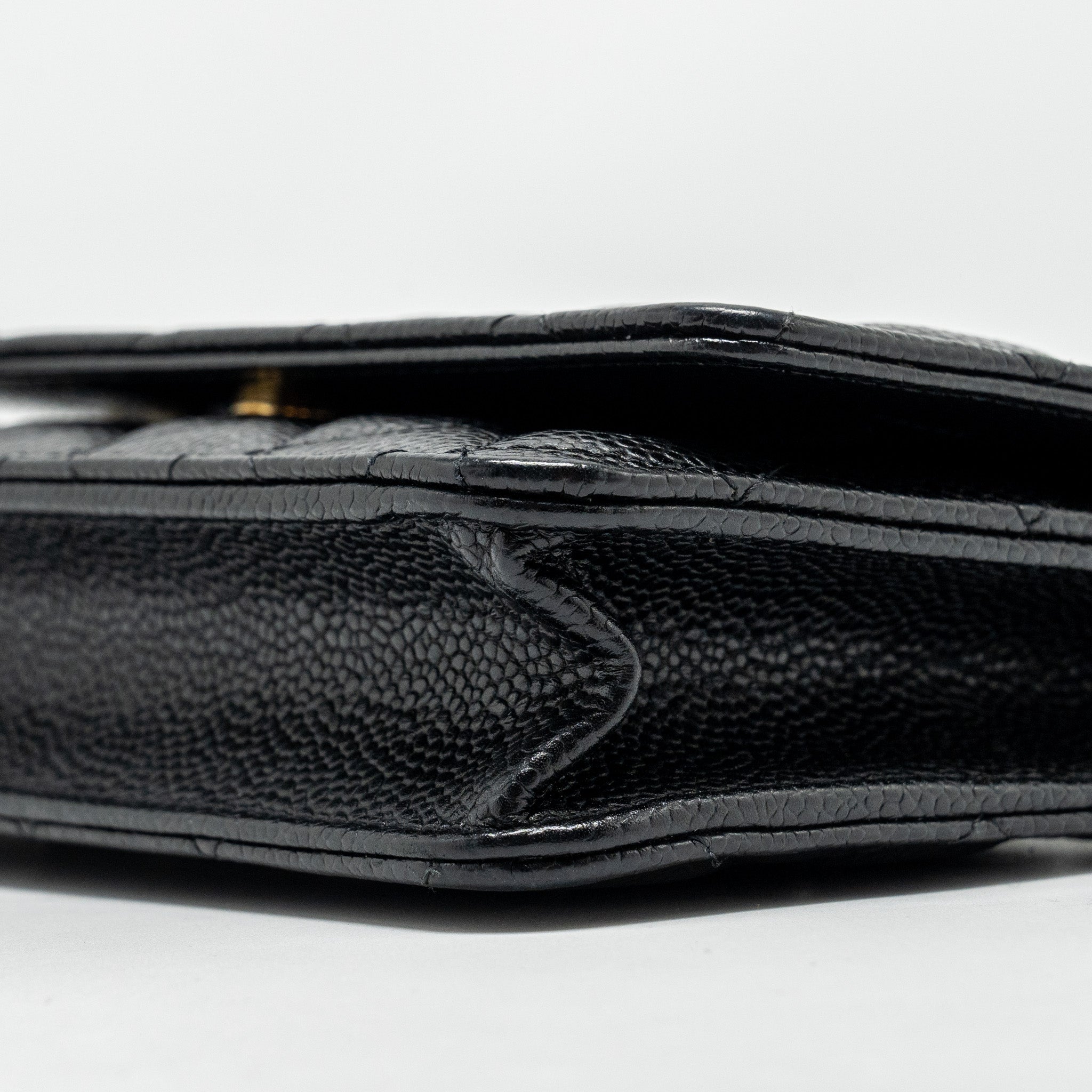 CHANEL CLASSIC WALLET ON CHAIN CAVIAR BLACK GHW