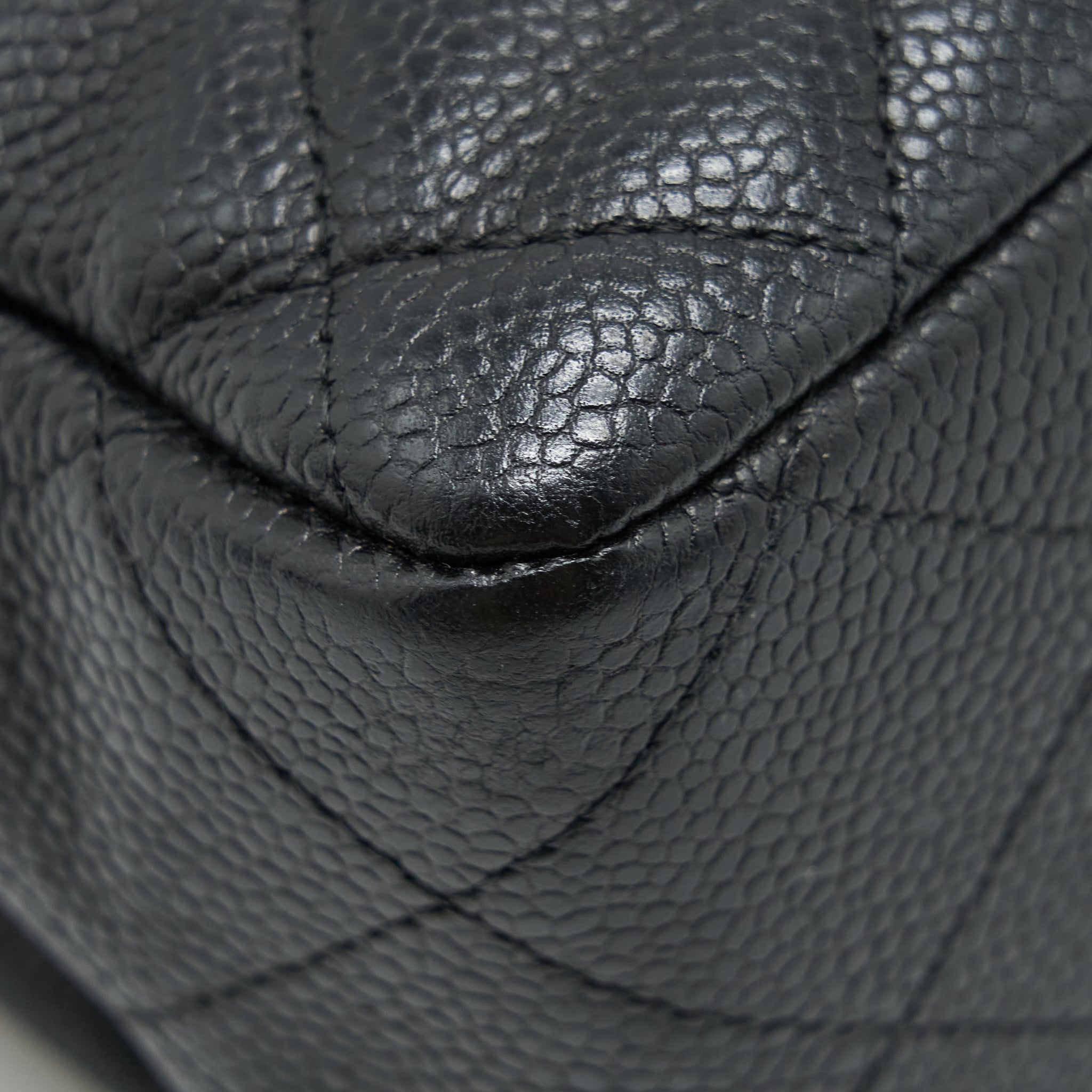 CHANEL JUMBO SINGLE FLAP BAG CAVIAR BLACK GHW