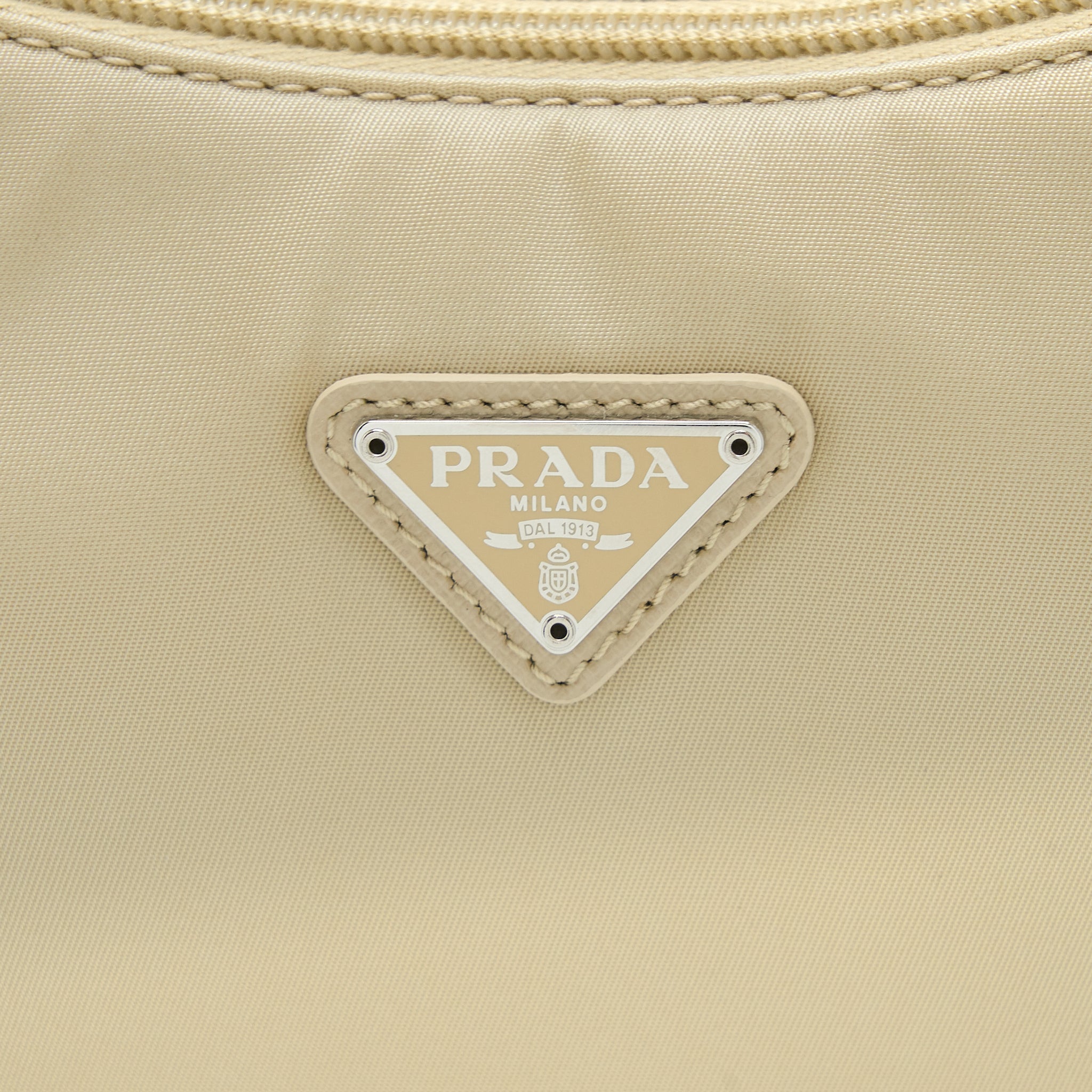 PRADA RE-EDITION 2000 MINI BAG RE-NYLON DESERT BEIGE SHW