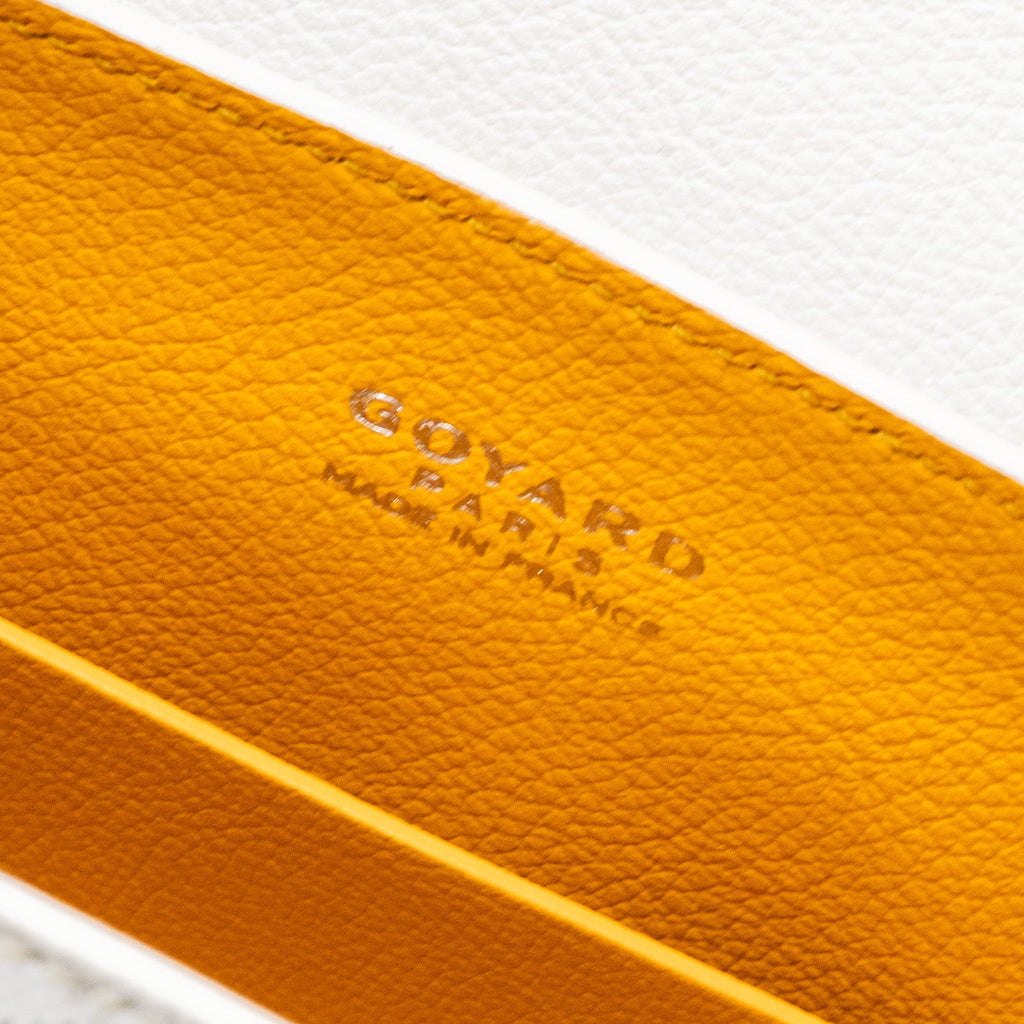GOYARD MINI SAIGON CANVAS/ CALFSKIN WHITE SHW