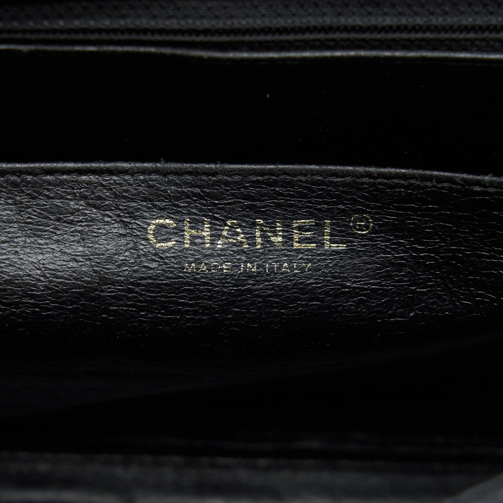 CHANEL JUMBO SINGLE FLAP BAG CAVIAR BLACK GHW