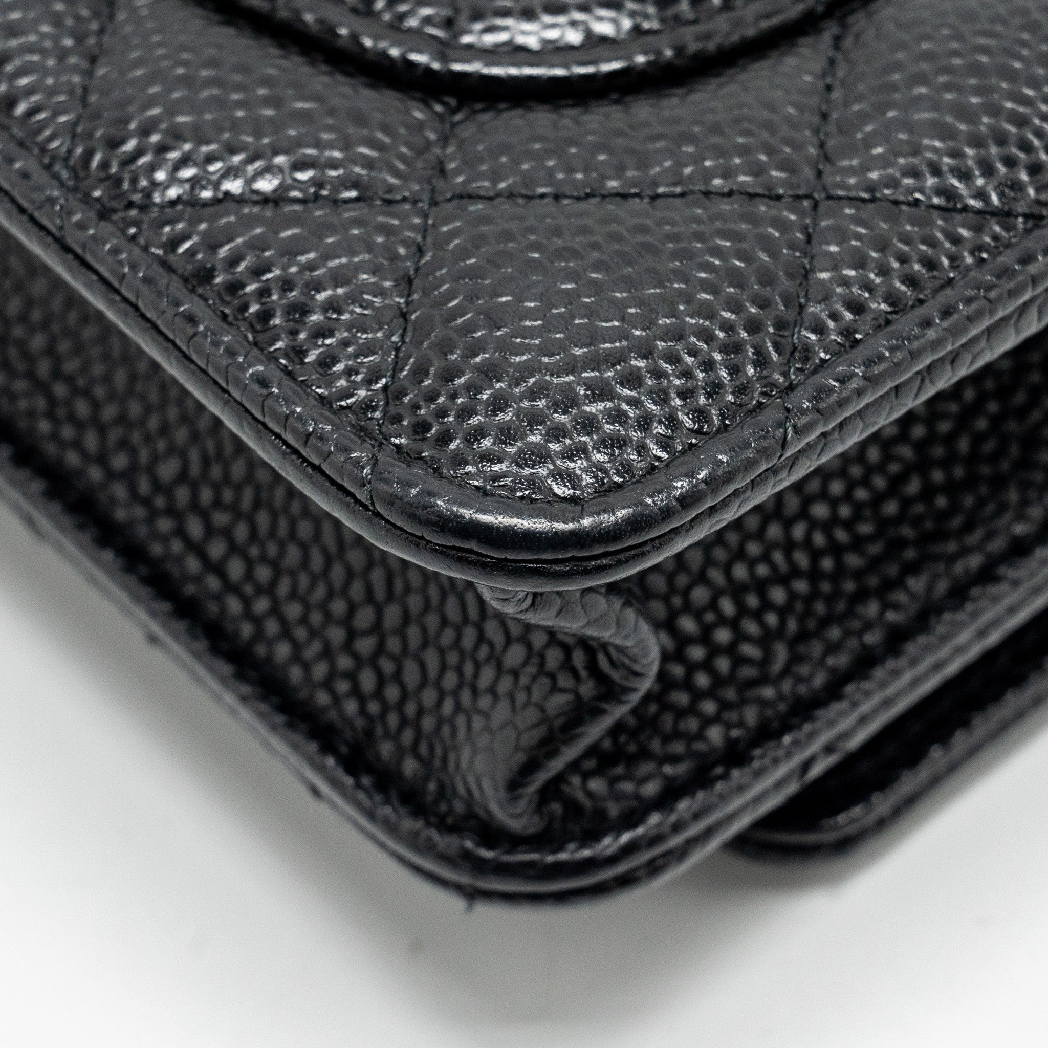 CHANEL CLASSIC WALLET ON CHAIN CAVIAR BLACK GHW