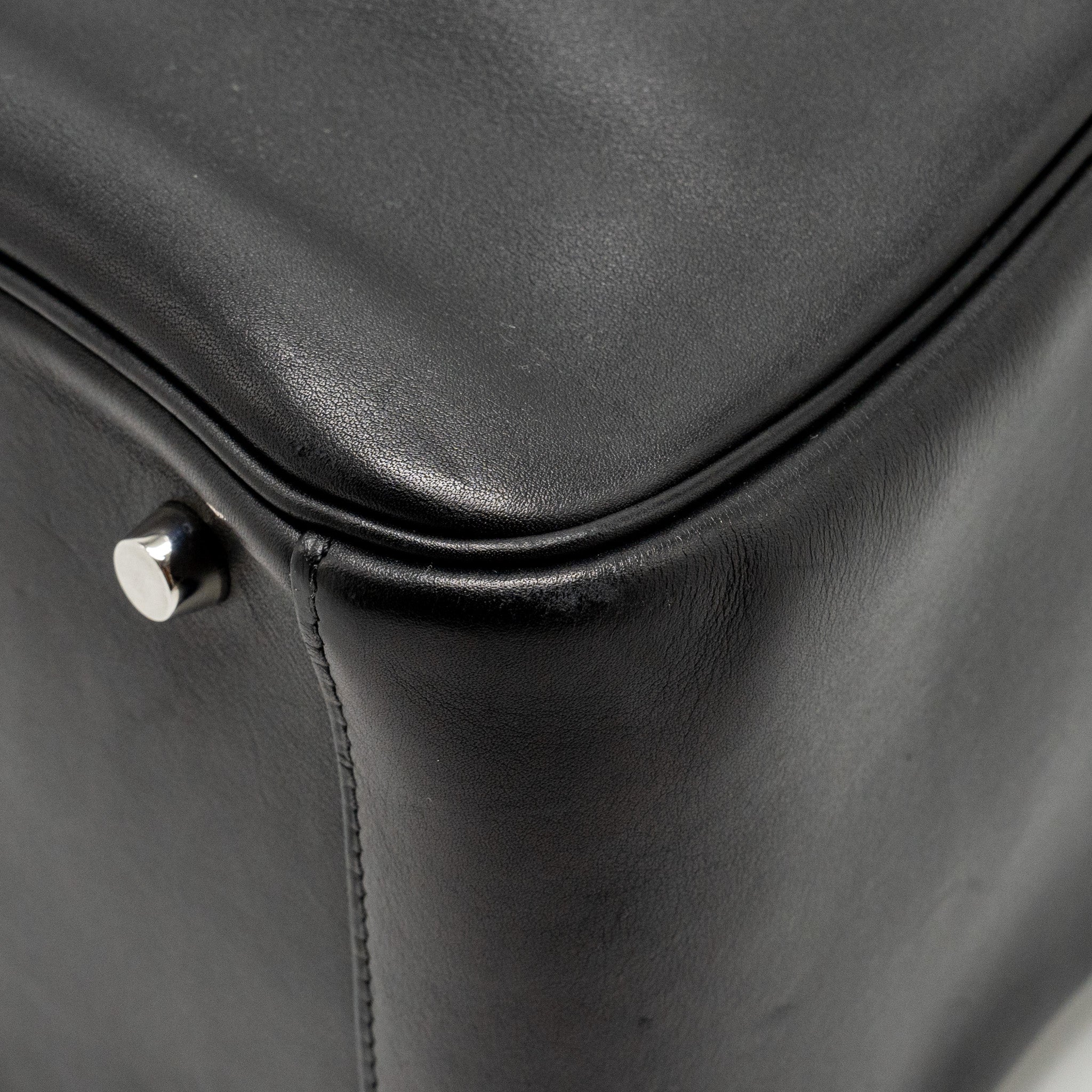 HERMES TOUCH LINDY 30 SWIFT/ALLIGATOR MISSISSIPPIENSIS BLACK SHW