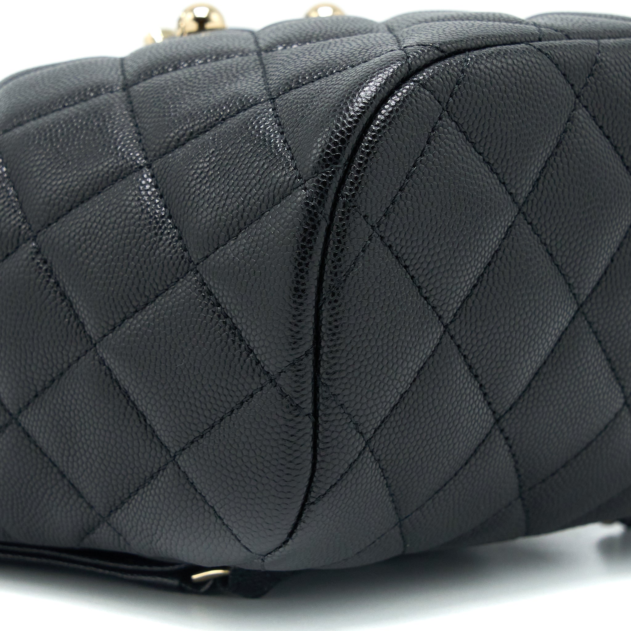 CHANEL 23S MINI FLAP BACKPACK CAVIAR BLACK LGHW (MICROCHIP)