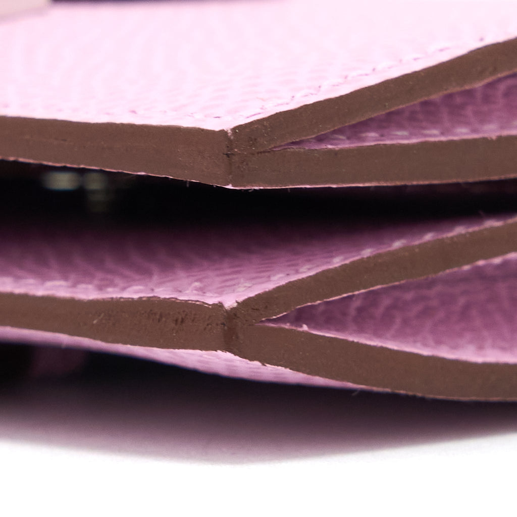 HERMES BEARN MINI WALLET EPSOM X9 MAUVE SYLVESTRE SHW