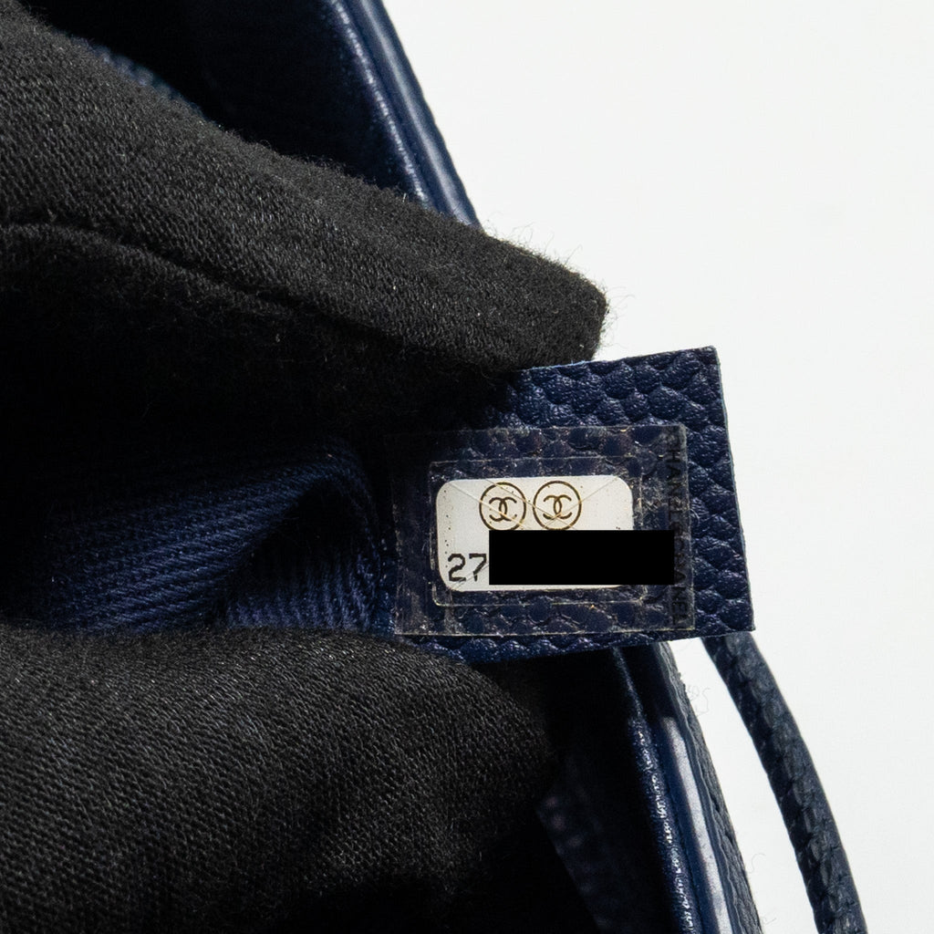 CHANEL TOP HANDLE DRAWSTRING BUCKET BAG CAVIAR NAVY  GHW