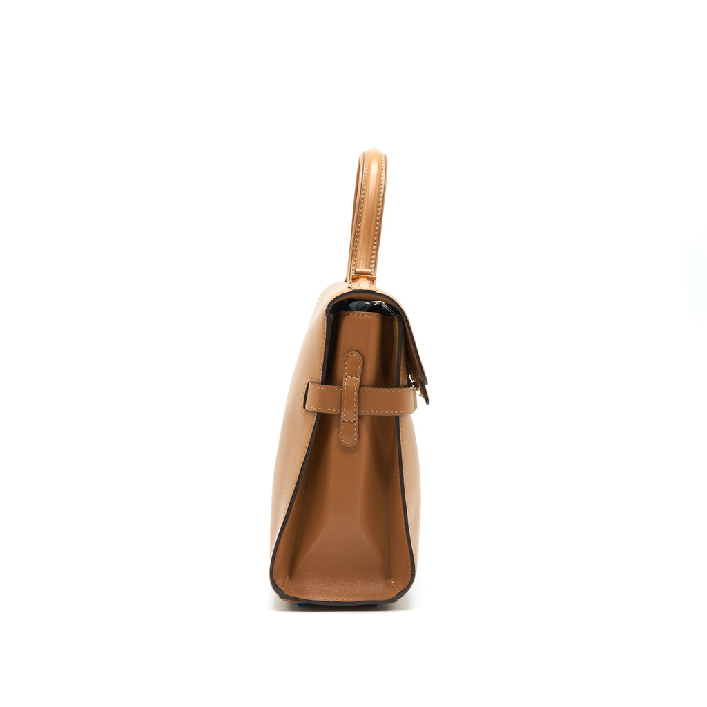 DELVAUX TEMPETE TOTE BAG CARAMEL WITH LGHW