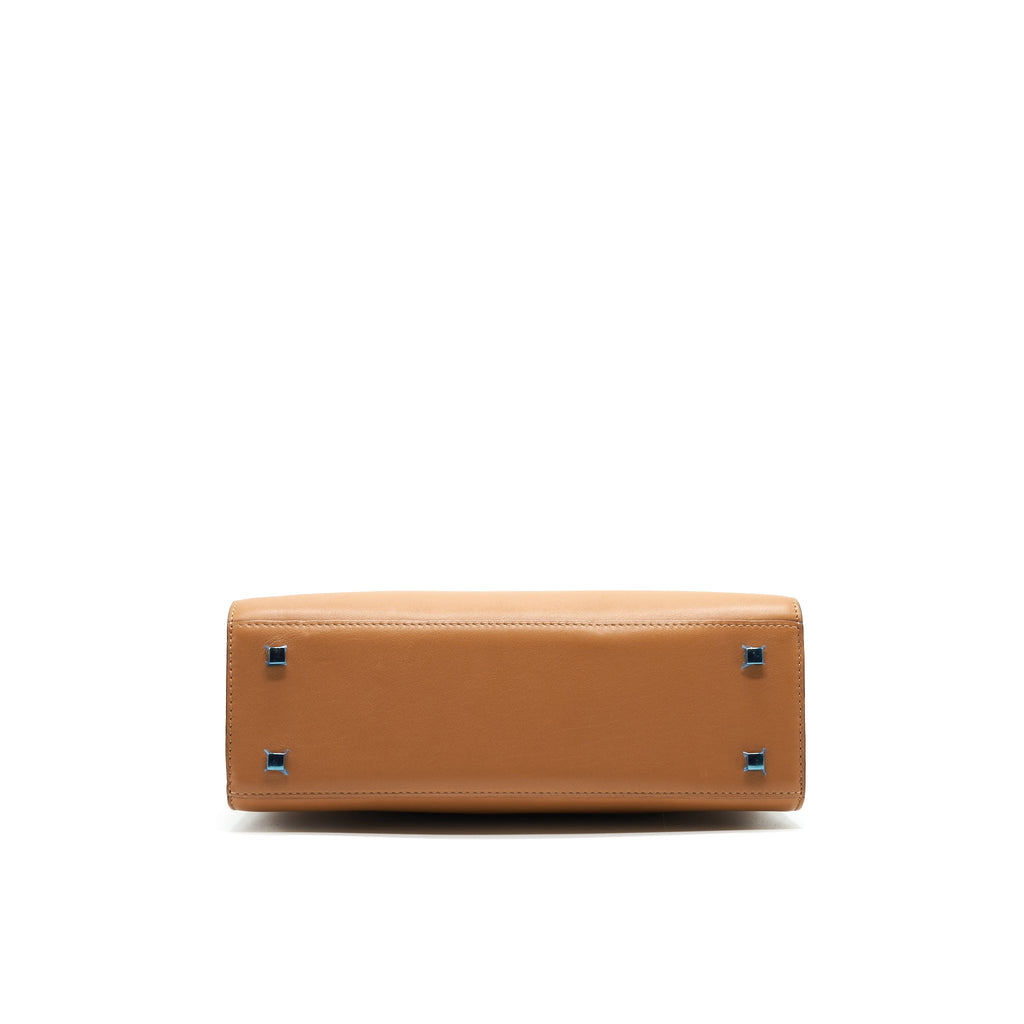 DELVAUX TEMPETE TOTE BAG CARAMEL WITH LGHW