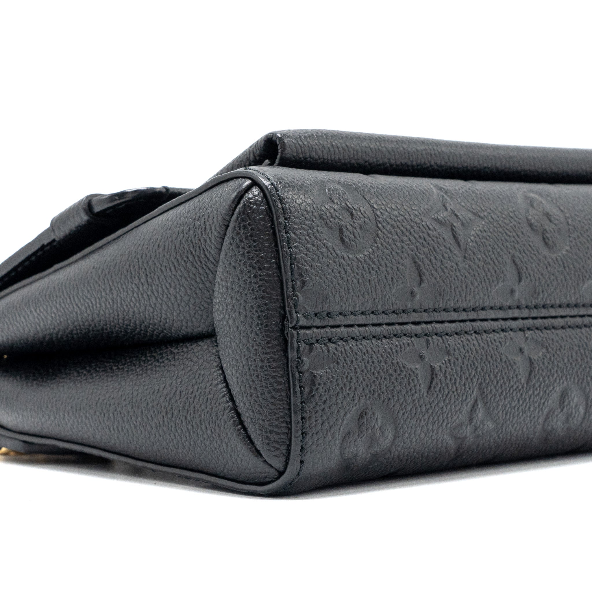 LOUIS VUITTON VAVIN BB MONOGRAM EMPREINTE CALFSKIN BLACK GHW