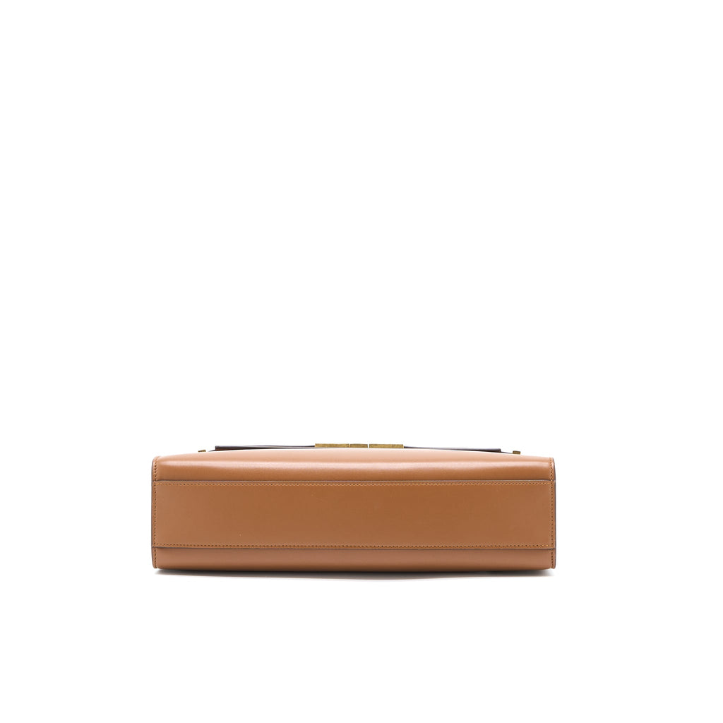 SAINT LAURENT/YSL MANHATTAN SHOULDER BAG BOX BRICK/DARK EBENE GHW