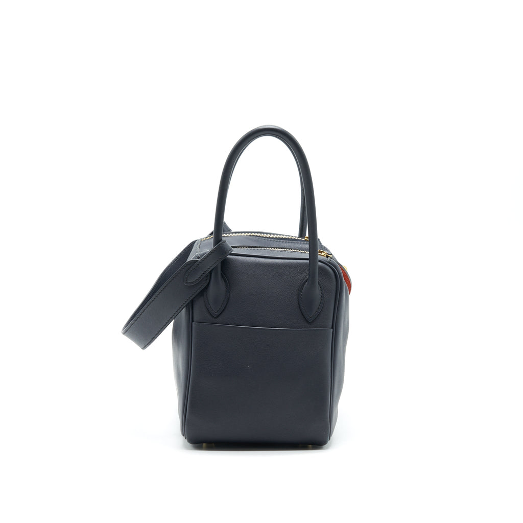 HERMES LINDY 26 SWIFT NAVY AND ORANGE GHW