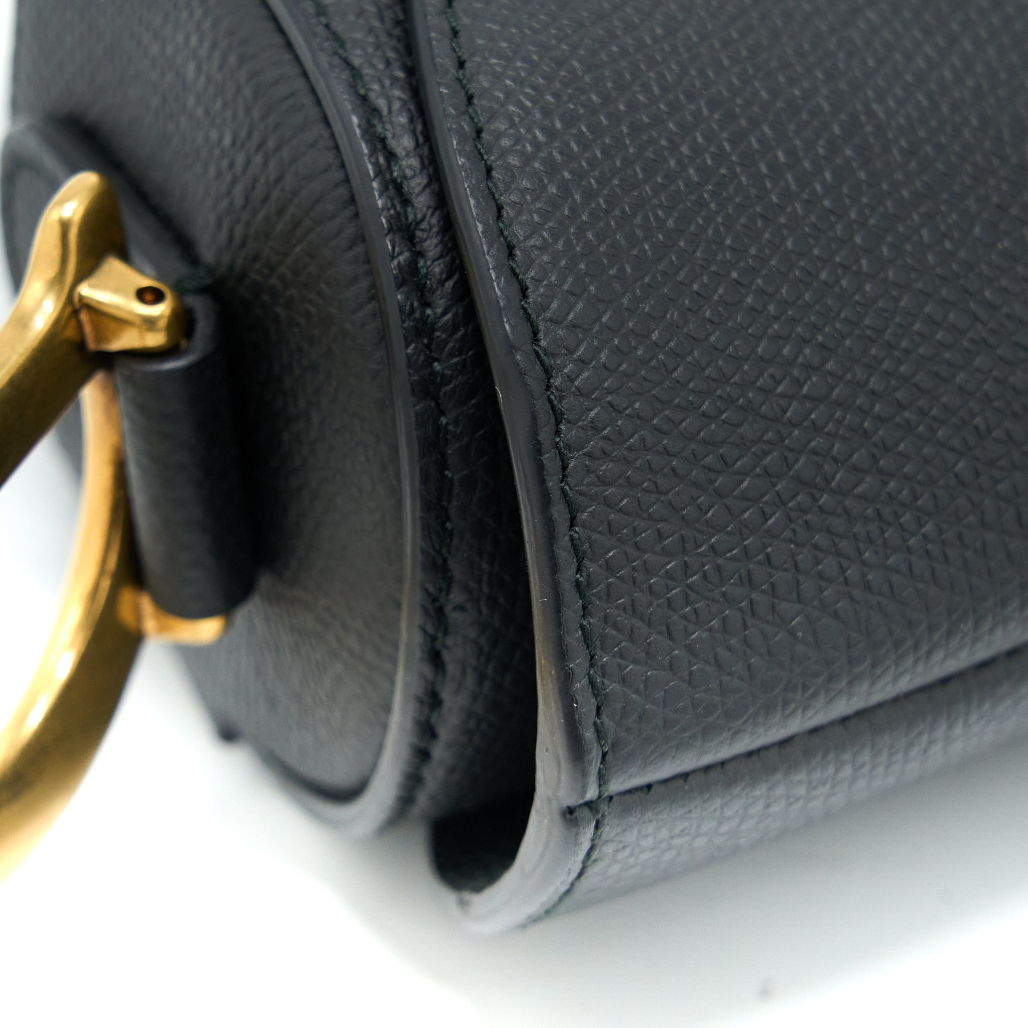 DIOR MEDIUM SADDLE BAG CALFSKIN BLACK GHW