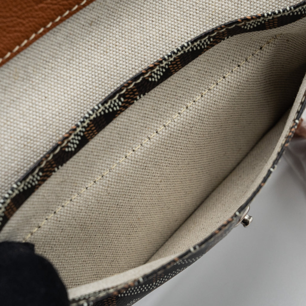 GOYARD SAINT LOUIS PM TOTE BAG GOYARDINE CANVAS BROWN/ MULTICOLOUR