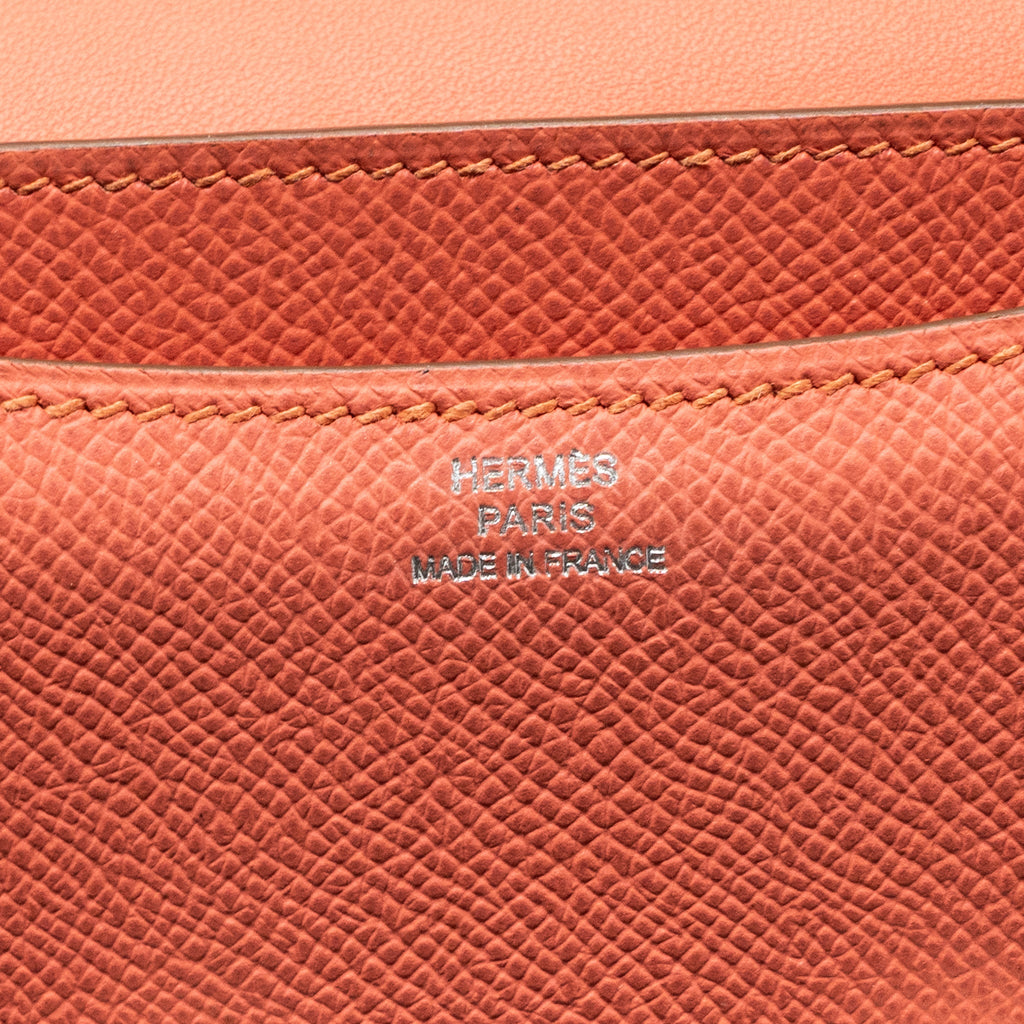 HERMES MINI CONSTANCE EPSOM CREVETTE PINK SHW