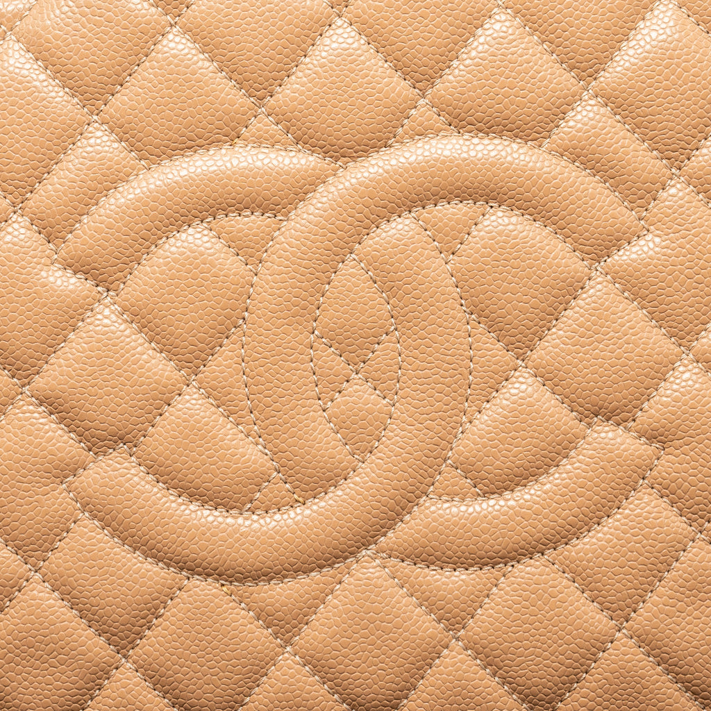 CHANEL XL GRAND SHOPPING TOTE BAG CAVIAR DARK BEIGE SHW
