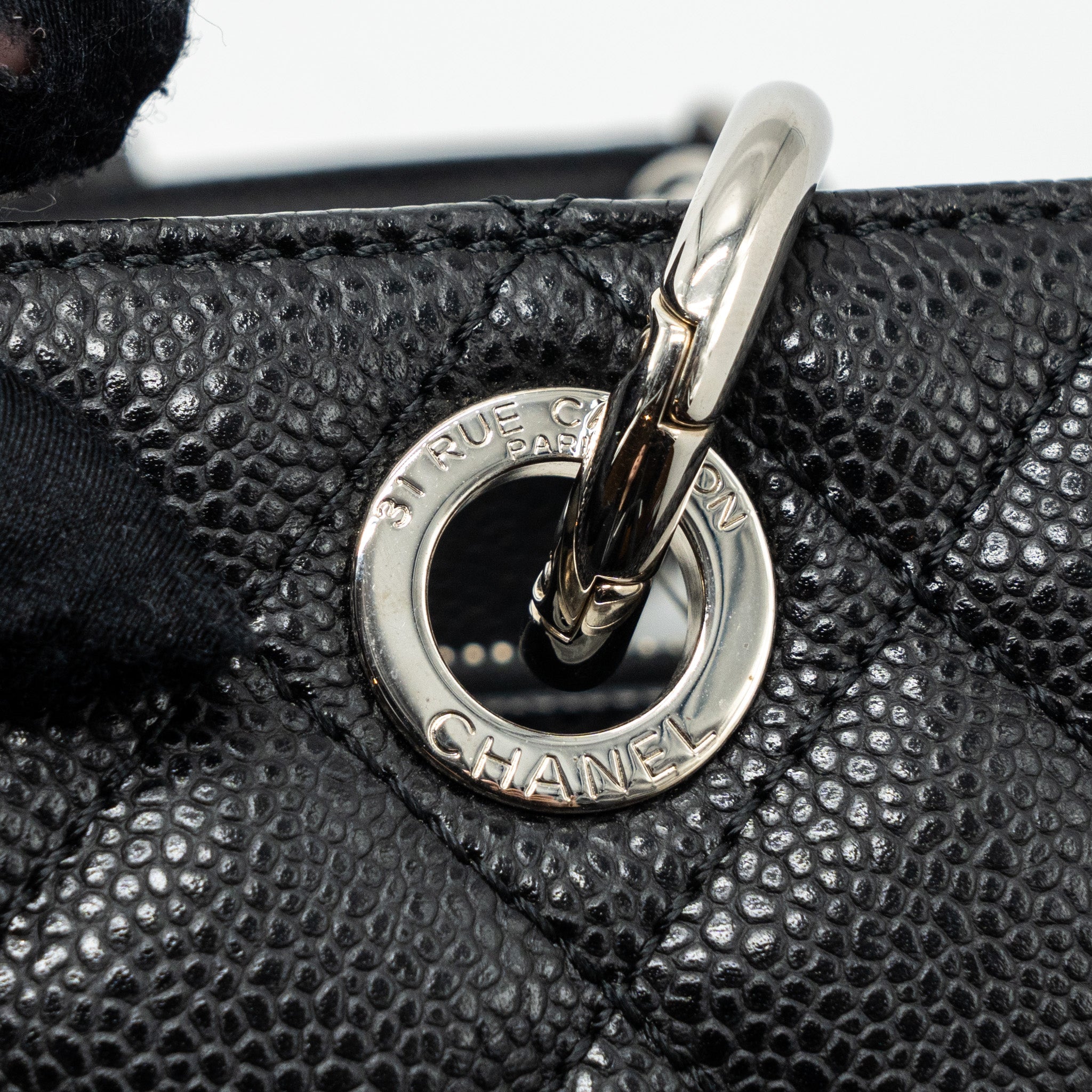 CHANEL GRAND SHOPPING TOTE CAVIAR BLACK SHW