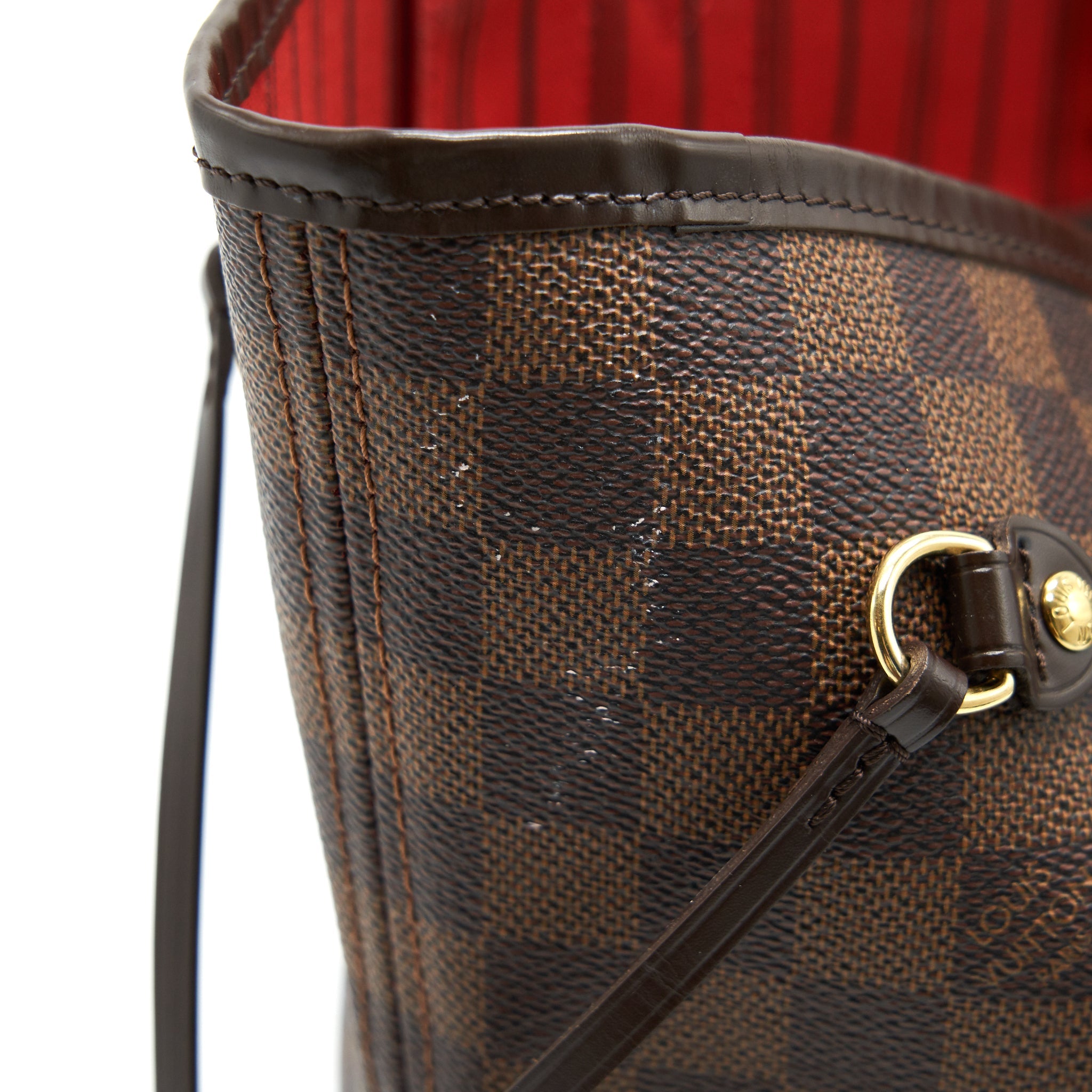 LOUIS VUITTON NEVERFULL MM DAMIER EBENE CANVAS WITHOUT INSIDE POUCH