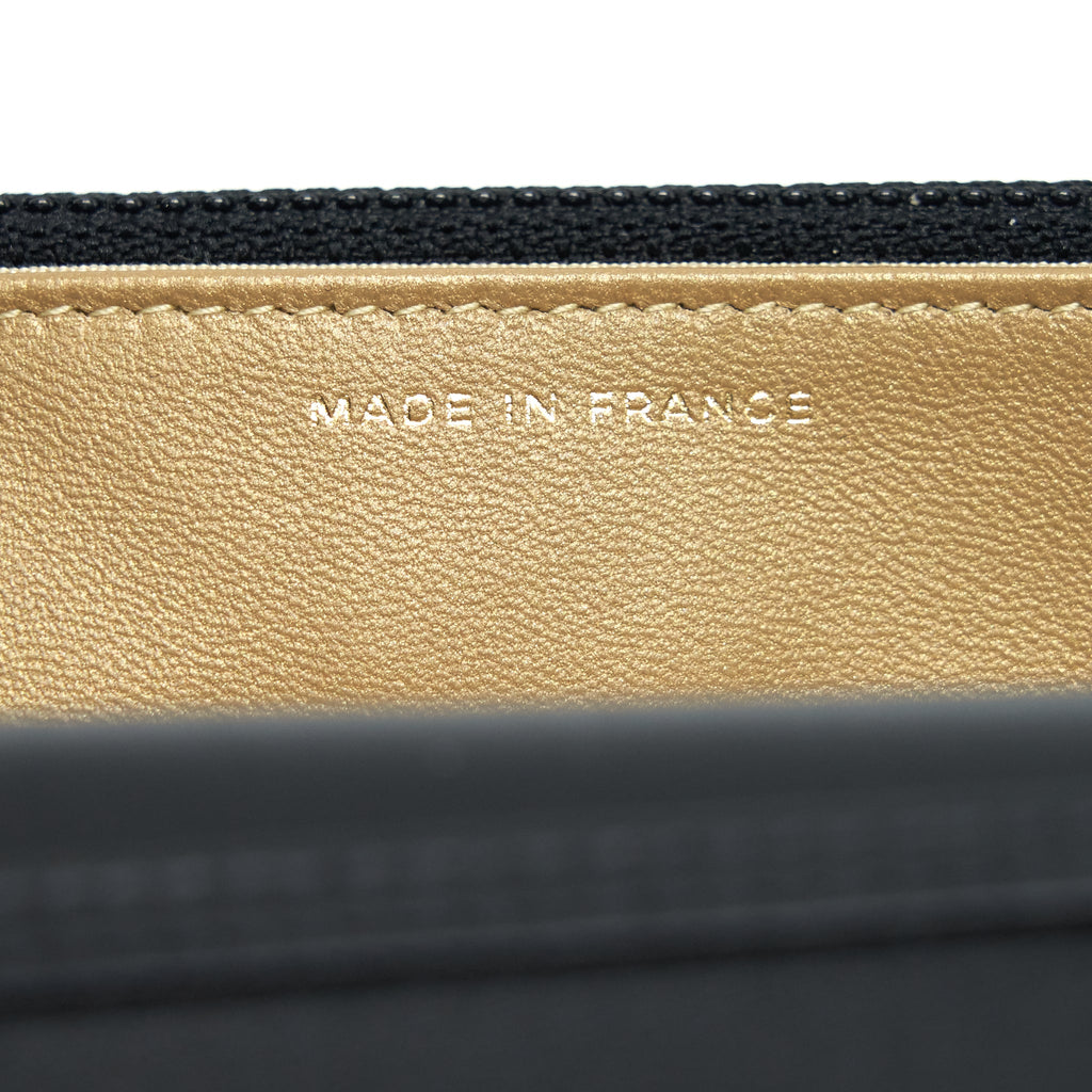 CHANEL PEARL CRUSH WALLET ON CHAIN BLACK GHW (MICRICHIP)