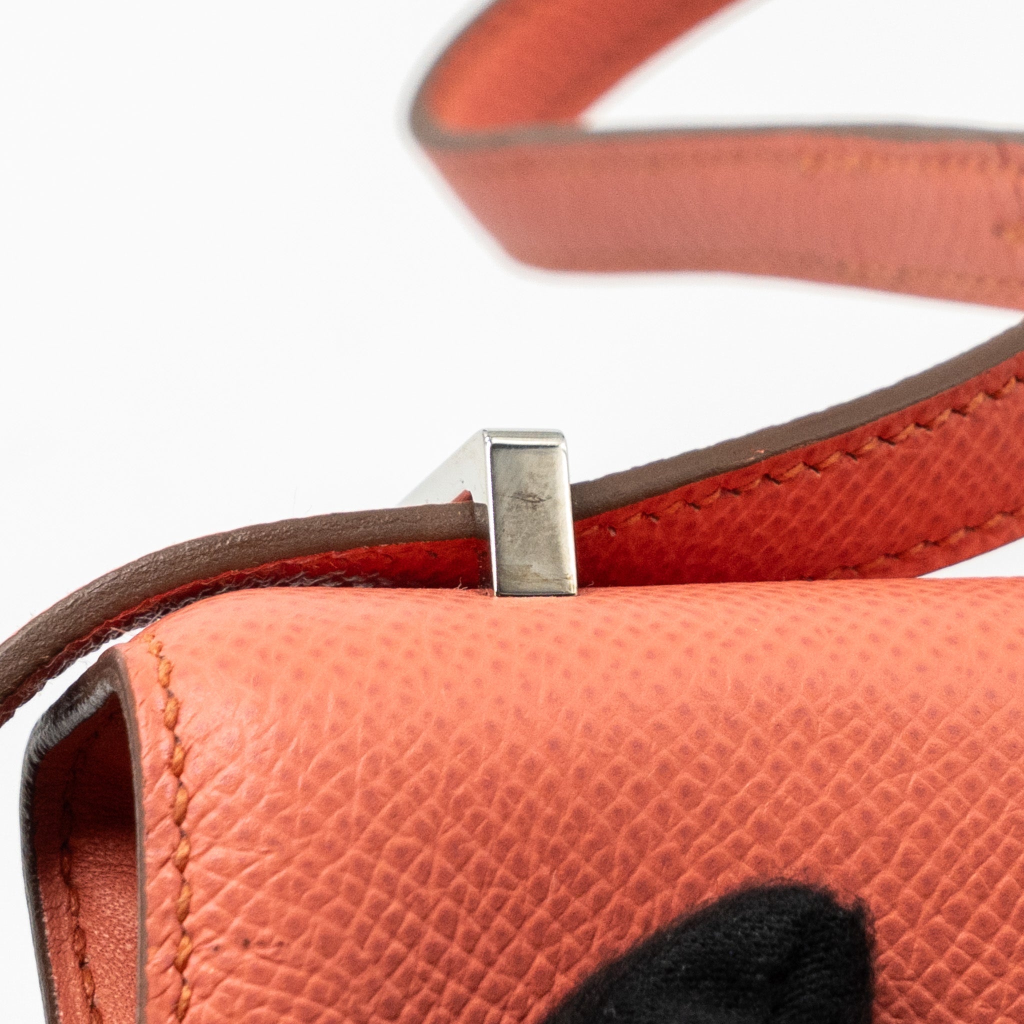 HERMES MINI CONSTANCE EPSOM CREVETTE PINK SHW