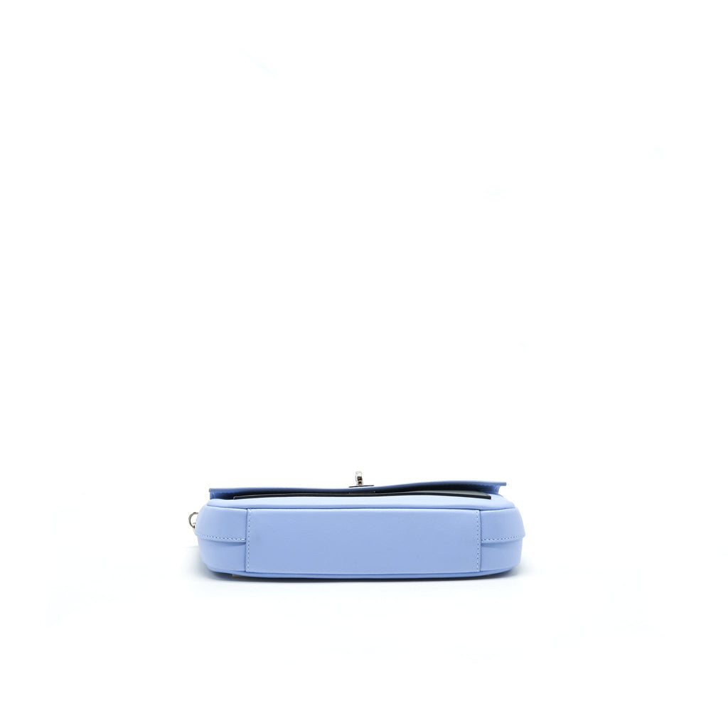 DIOR EVENING WALLET ON CHAIN LIGHT BLUE/ BLACK/ WHITE