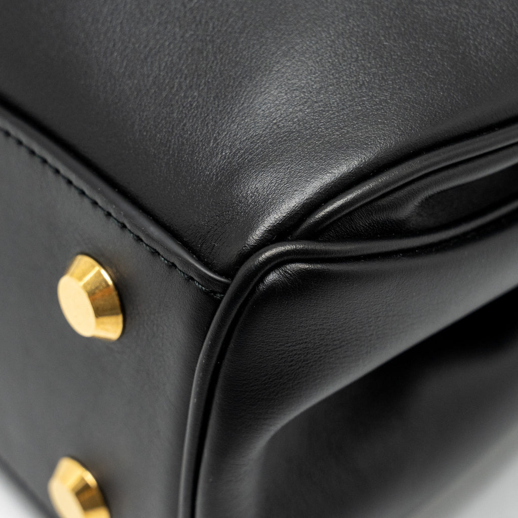 BALENCIAGA MEDIUM RODEO HANDBAG SMOOTH CALFSKIN BLACK GHW