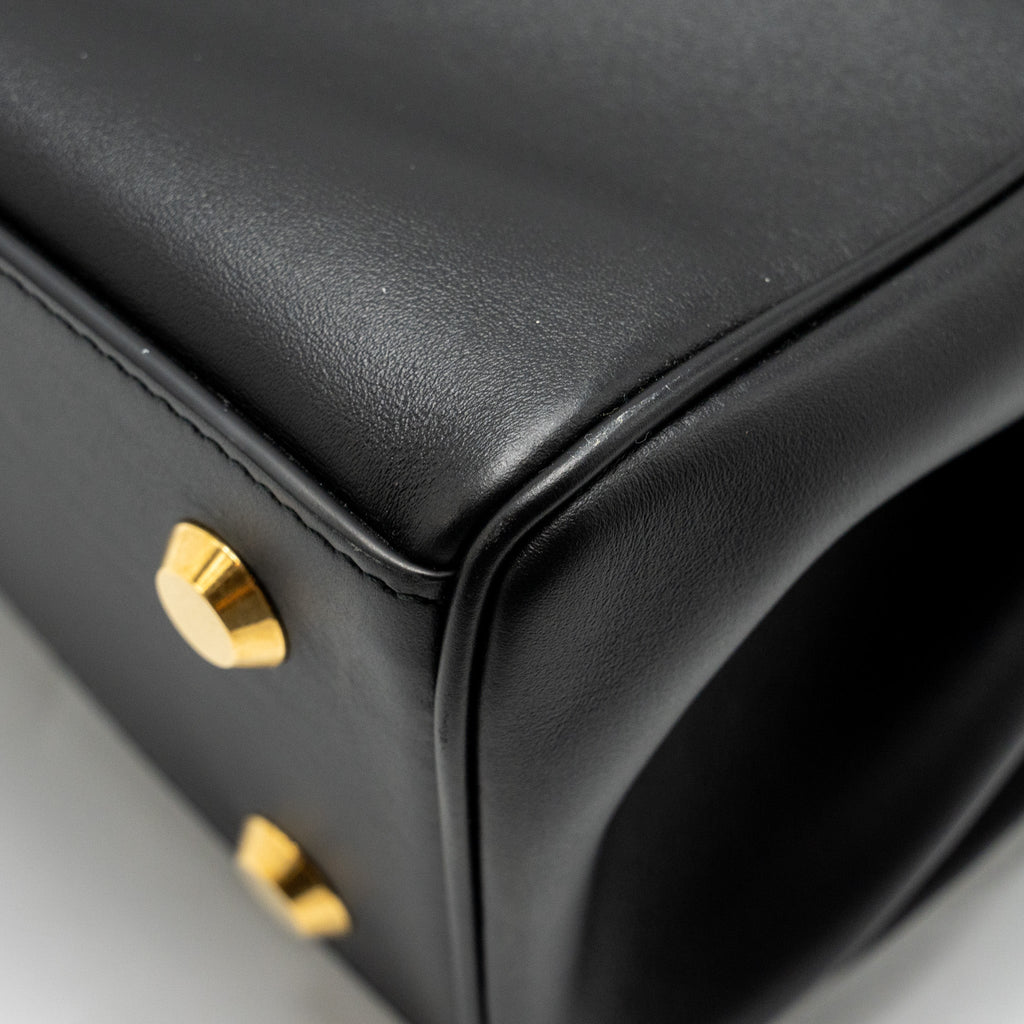 BALENCIAGA MEDIUM RODEO HANDBAG SMOOTH CALFSKIN BLACK GHW