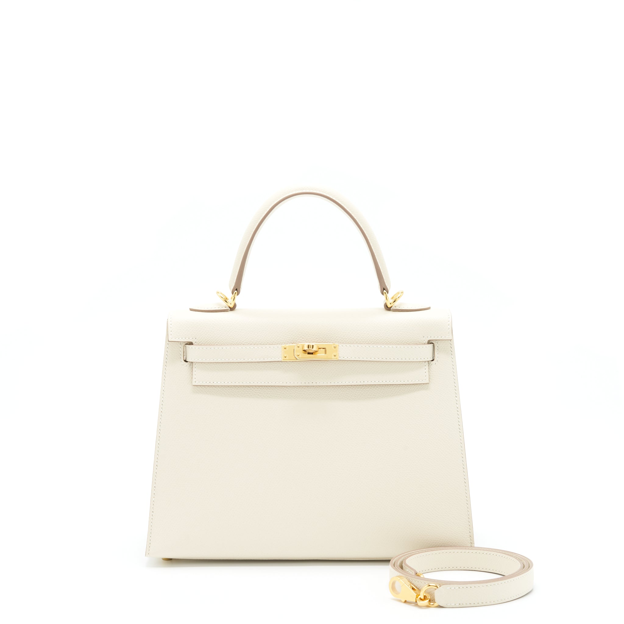 HERMES KELLY 25 SELLIER EPSOM CRAIE GHW
