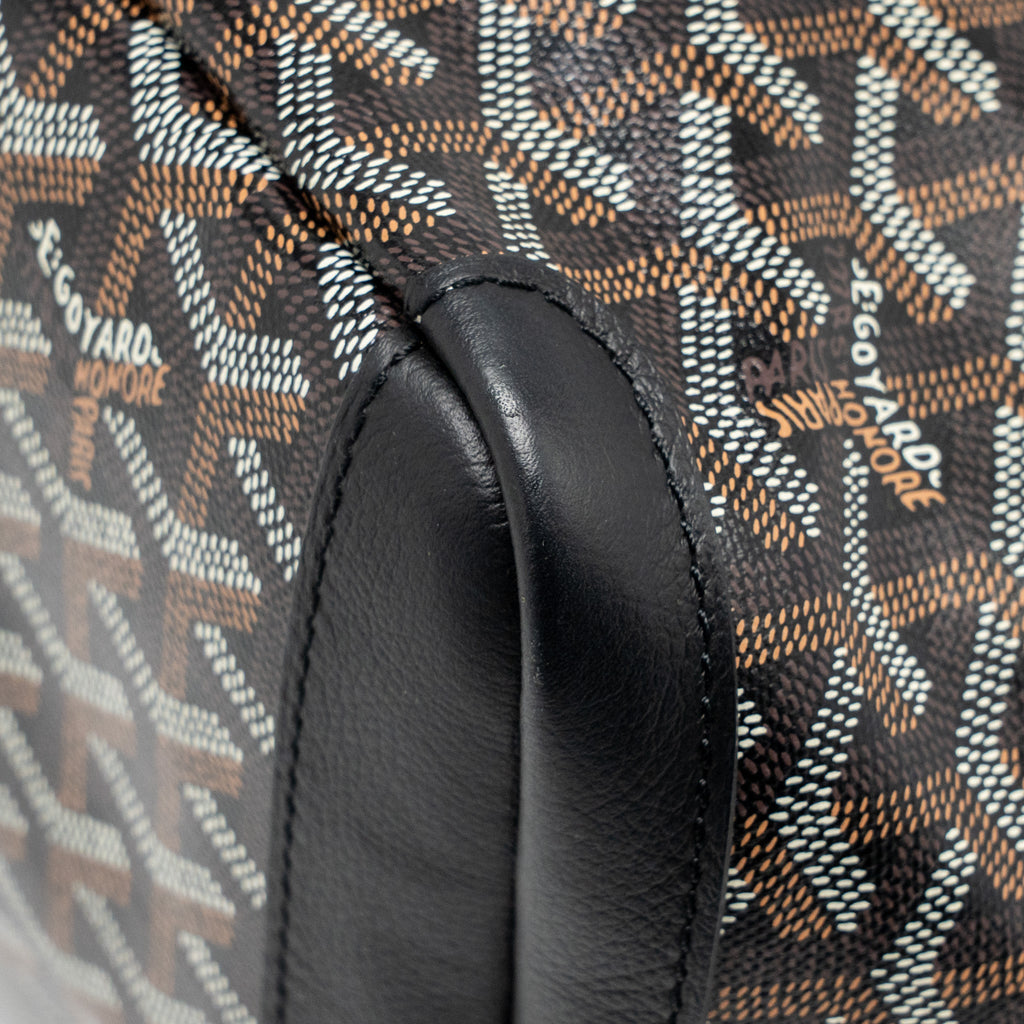 GOYARD ARTOIS MM TOTE BAG GOYARDINE CANVAS/CALFSKIN BLACK SHW