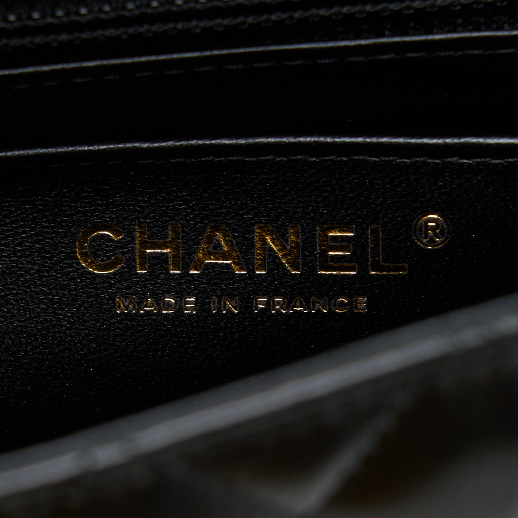 CHANEL MINI RECTANGULAR FLAP BAG LAMBSKIN BLACK LGHW (MICROCHIP)