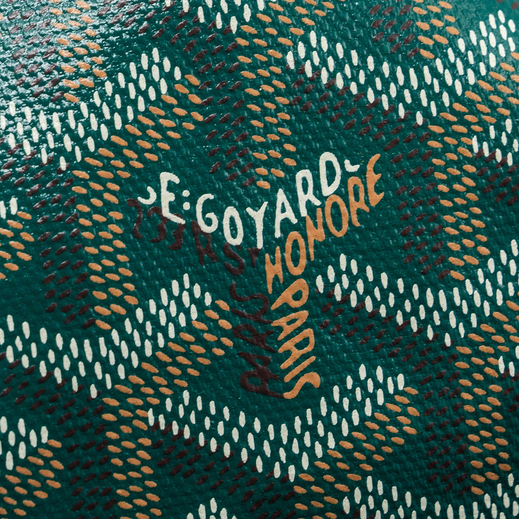 GOYARD SAINT LOUIS PM TOTE BAG GOYARDINE CANVAS GREEN / MULTICOLOURED SHW
