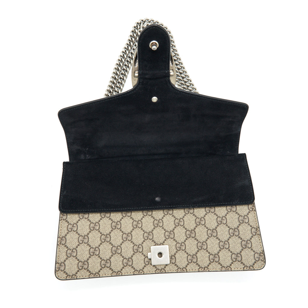 GUCCI DIONYSUS GG SHOULDER BAG GG SUPREME CANVAS / BLACK SHW