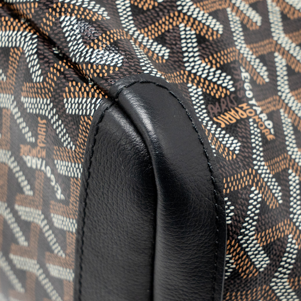 GOYARD ARTOIS MM TOTE BAG GOYARDINE CANVAS/CALFSKIN BLACK SHW