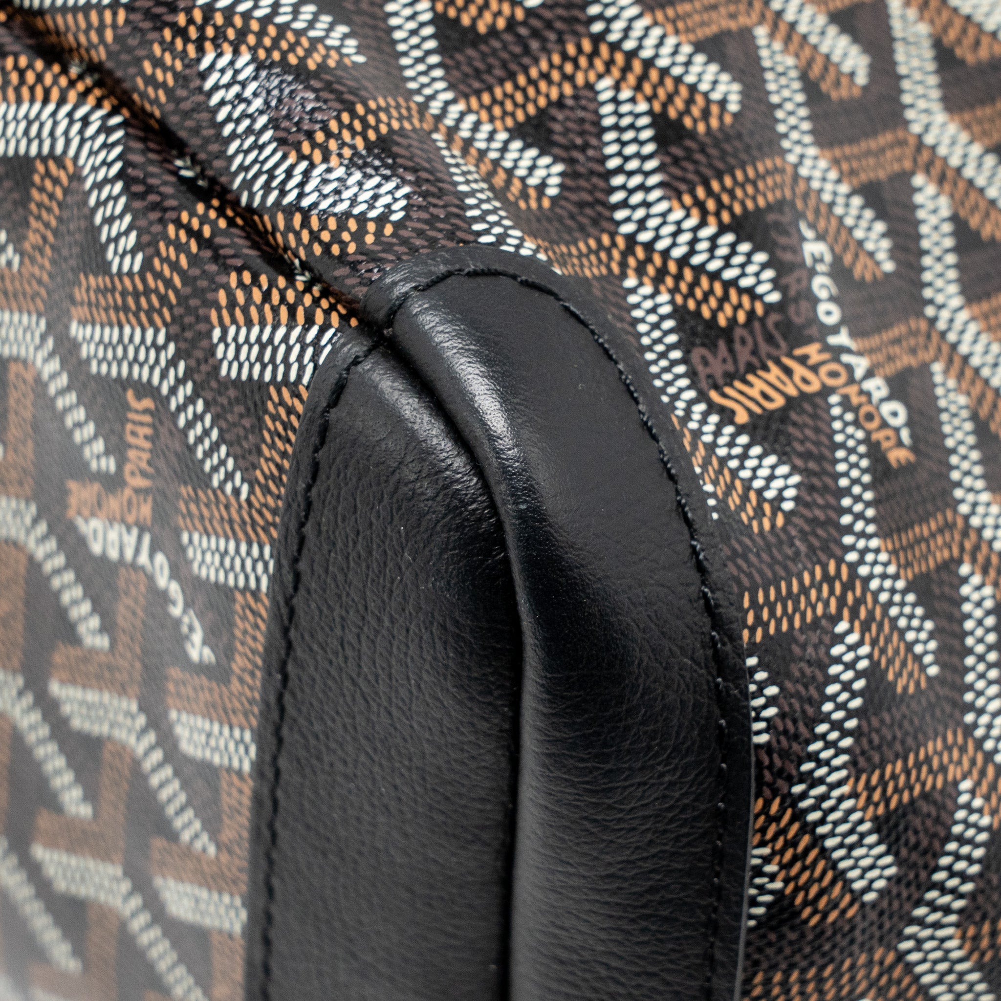 GOYARD ARTOIS MM TOTE BAG GOYARDINE CANVAS/CALFSKIN BLACK SHW