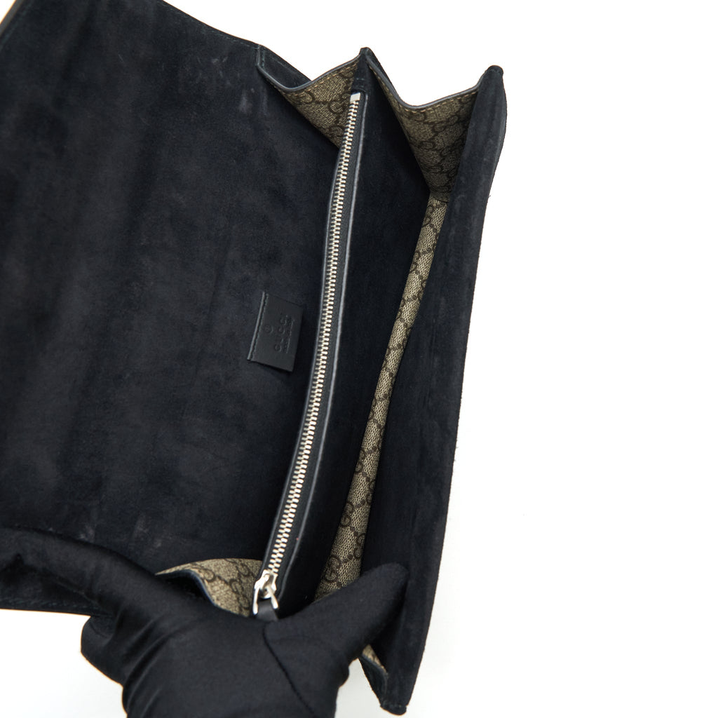 GUCCI DIONYSUS GG SHOULDER BAG GG SUPREME CANVAS / BLACK SHW