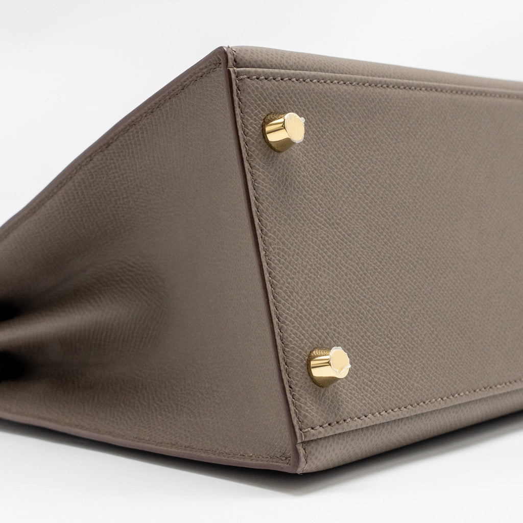 HERMES KELLY 28 EPSOM GRIS ETAIN GHW